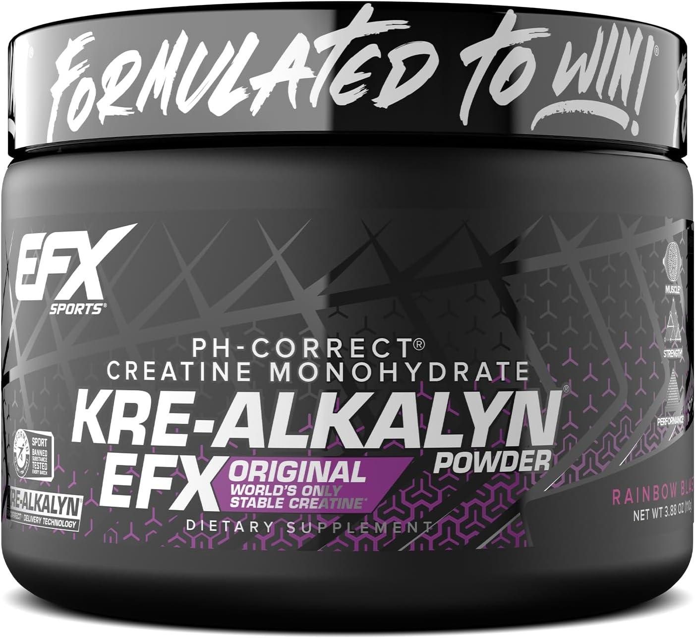 EFX Sports Kre-Alkalyn EFX Powder Showdown: pH Correct, 55-Serving Rainbow Blast Tested