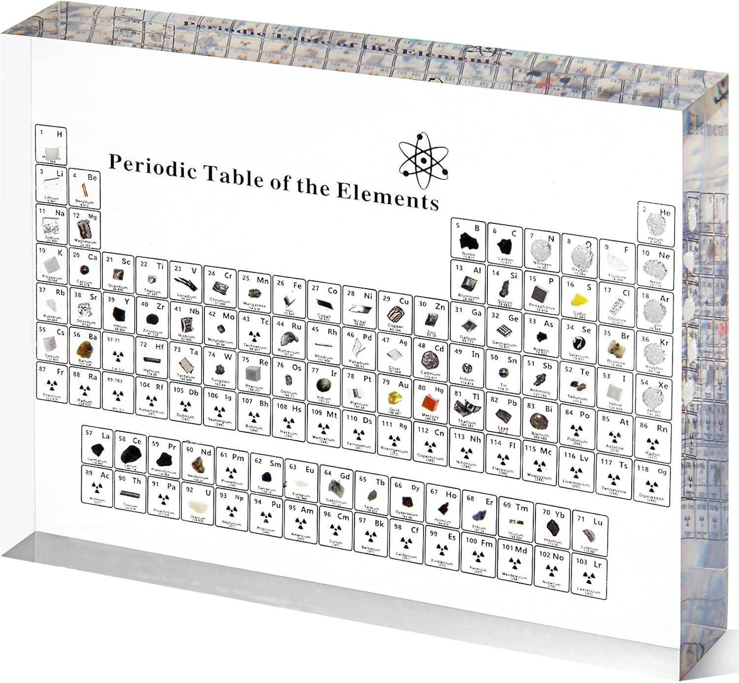 Acrylic Periodic Table Showdown: 83 Samples, Real Elements Inside (Compact Craft for Curious Minds)