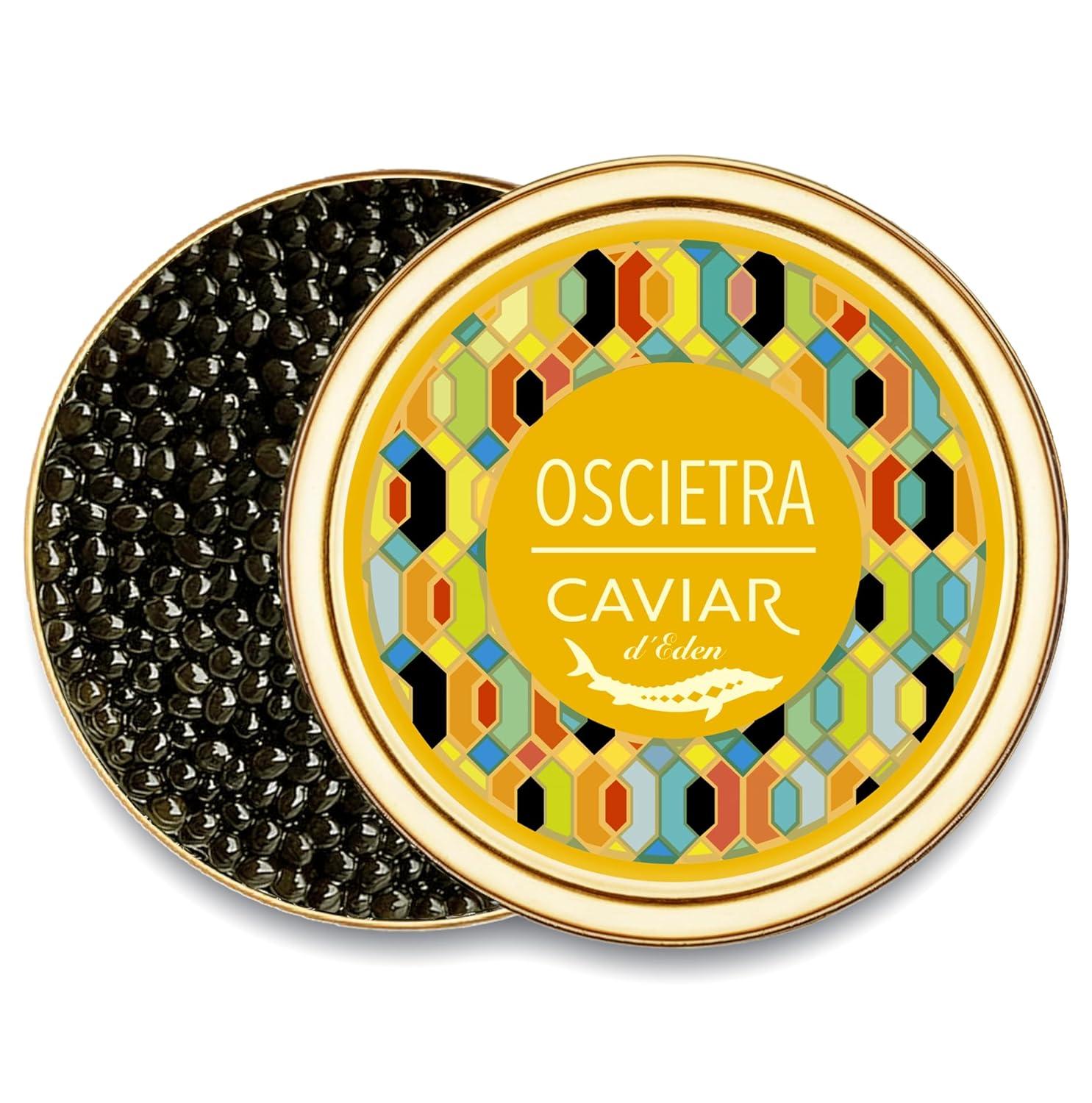 OSCIETRA Collection Versus Caviar d'Eden's Premium Osetra Caviar: Metal Jar vs Sturgeon Roe, Luxury Factor, (Spoiler: Less Messy)