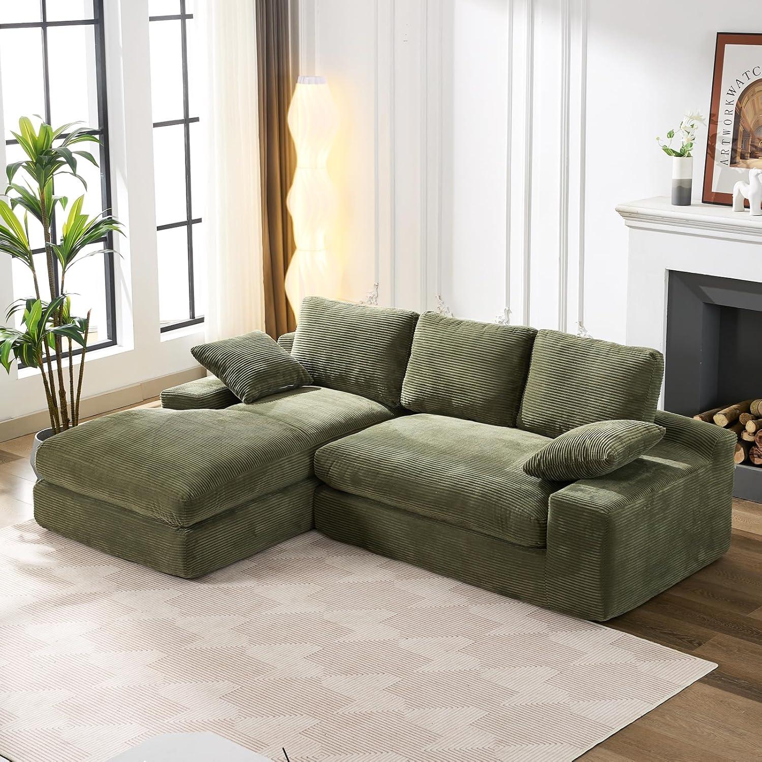 Versus: 98.4's Cloud Modular Sofa vs. L-Shaped Corduroy-tested for modern living