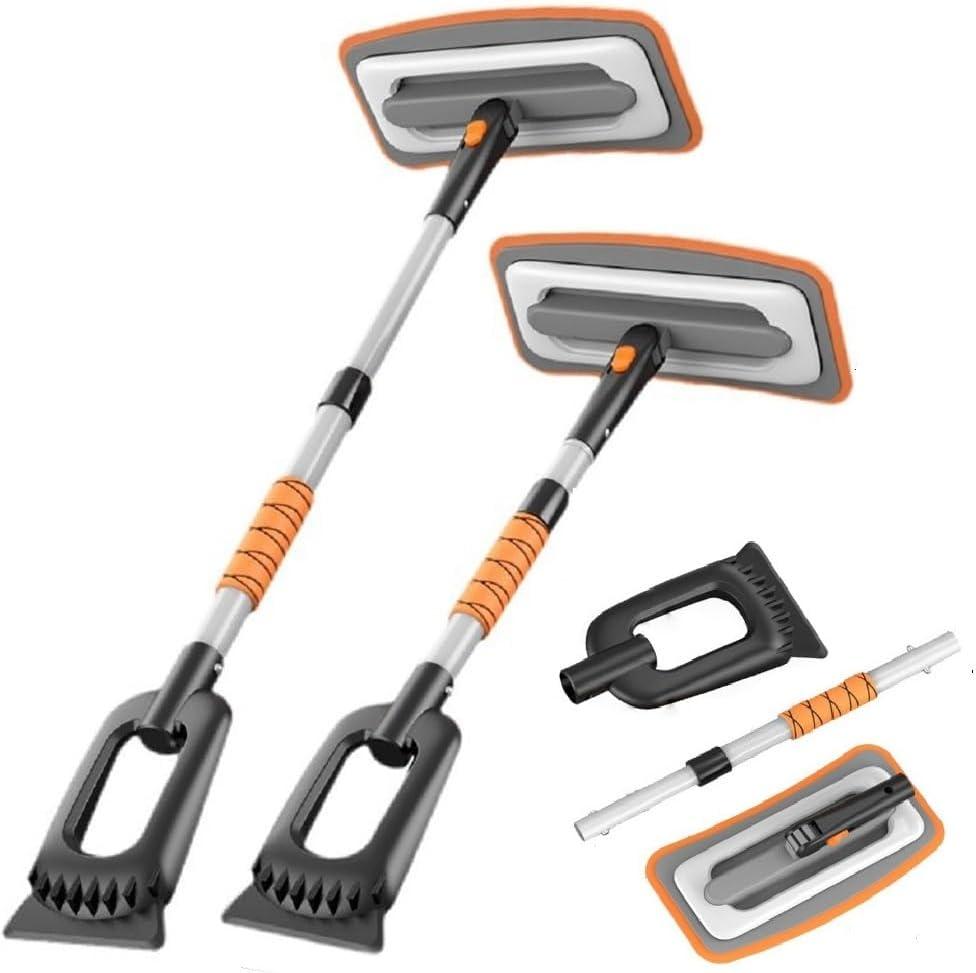 Snow Removal Showdown: Extendable Kit (180° Pivoting Brush) vs. Shovel for Trucks-Winter Tested