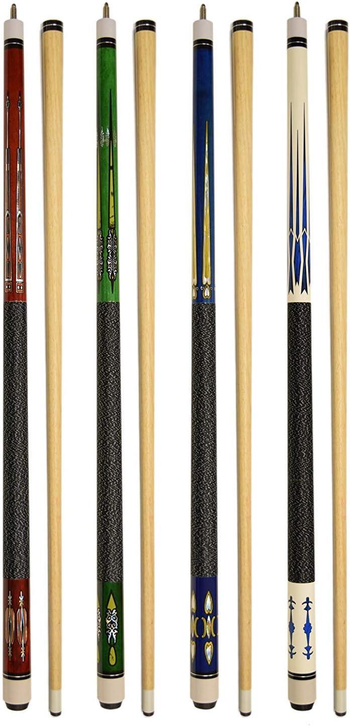 Tested 4-Billiard Cues Set: Maple Wood & Irish Linen Wrap
Surprising Handcrafted Cue: Smoke Grey Stain & 5/16x18 Joint