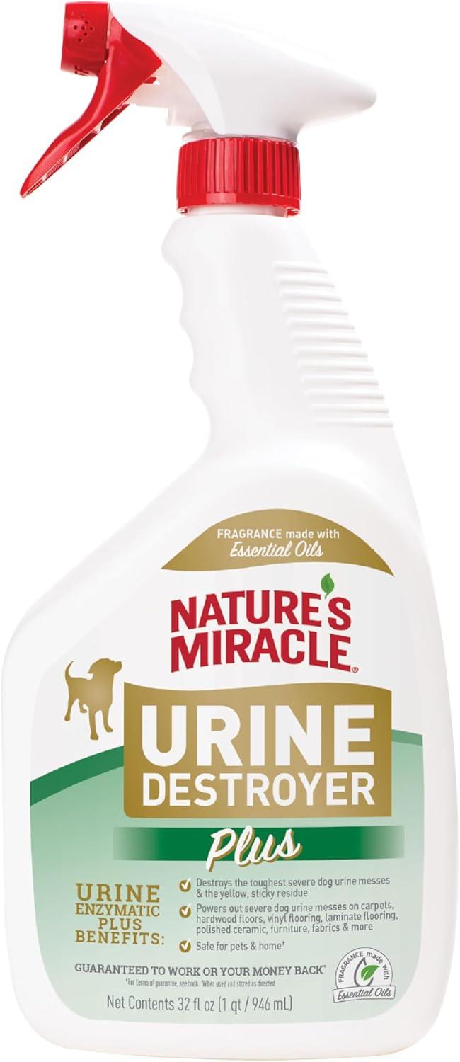 Best Pet Stain Remover - Nature's Miracle Urine Destroyer Plus Dog, 32 Oz, Enzymatic Review