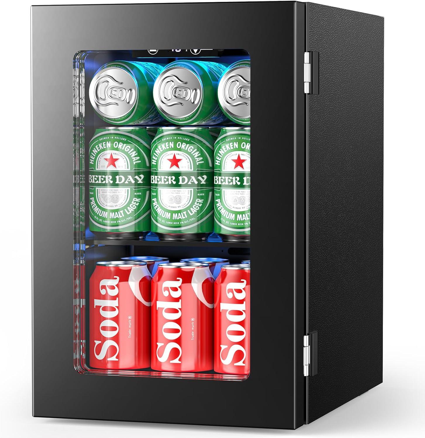 Best Beverage Cooler - 24 Cans Refrigerator Mini Fridge for Soda, Beer, Adjustable Temperature Control Review