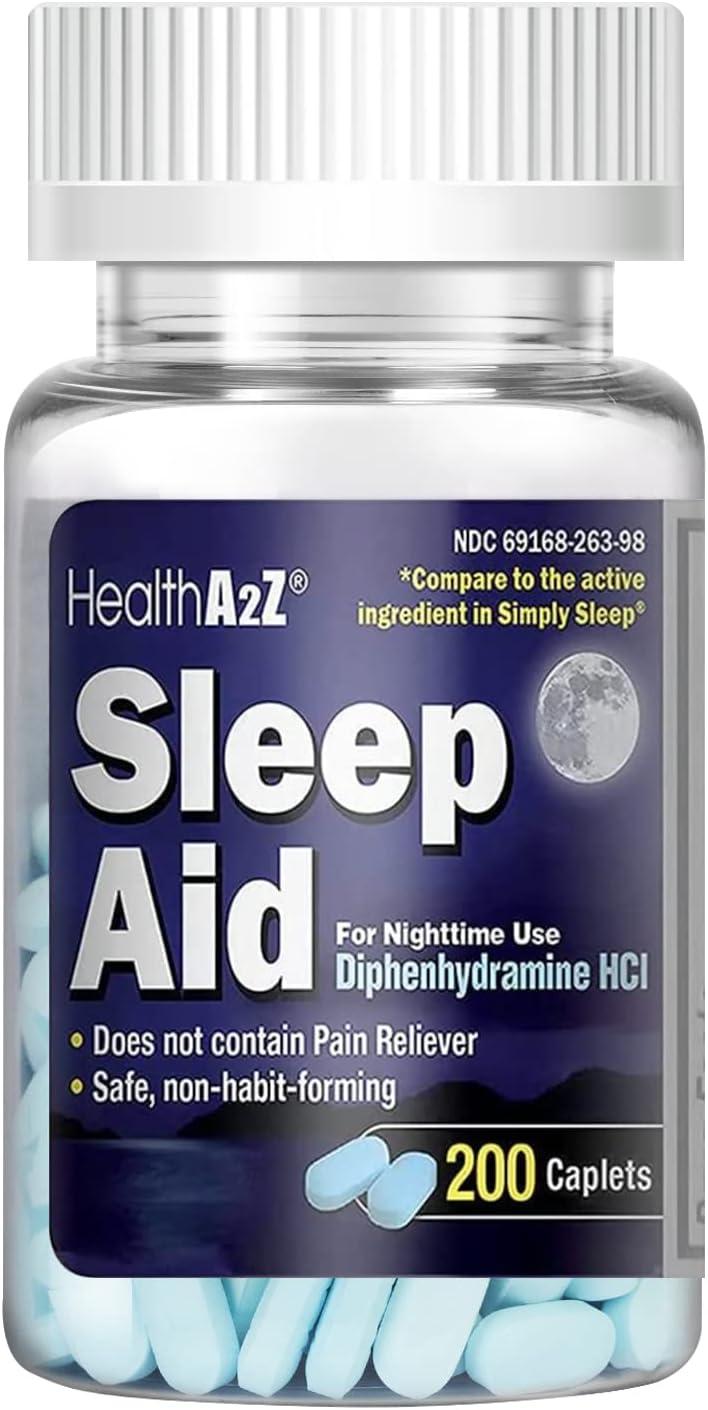 Sleep Aid Compared: Tested Diphenhydramine, 200 Caps, Non-Habit-Forming - Health Aid Showdown