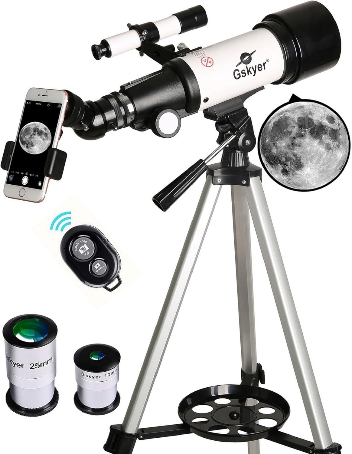 Gskyer telescope vs. beginner fun, 70mm tested, AZ mount, carry bag surprise…