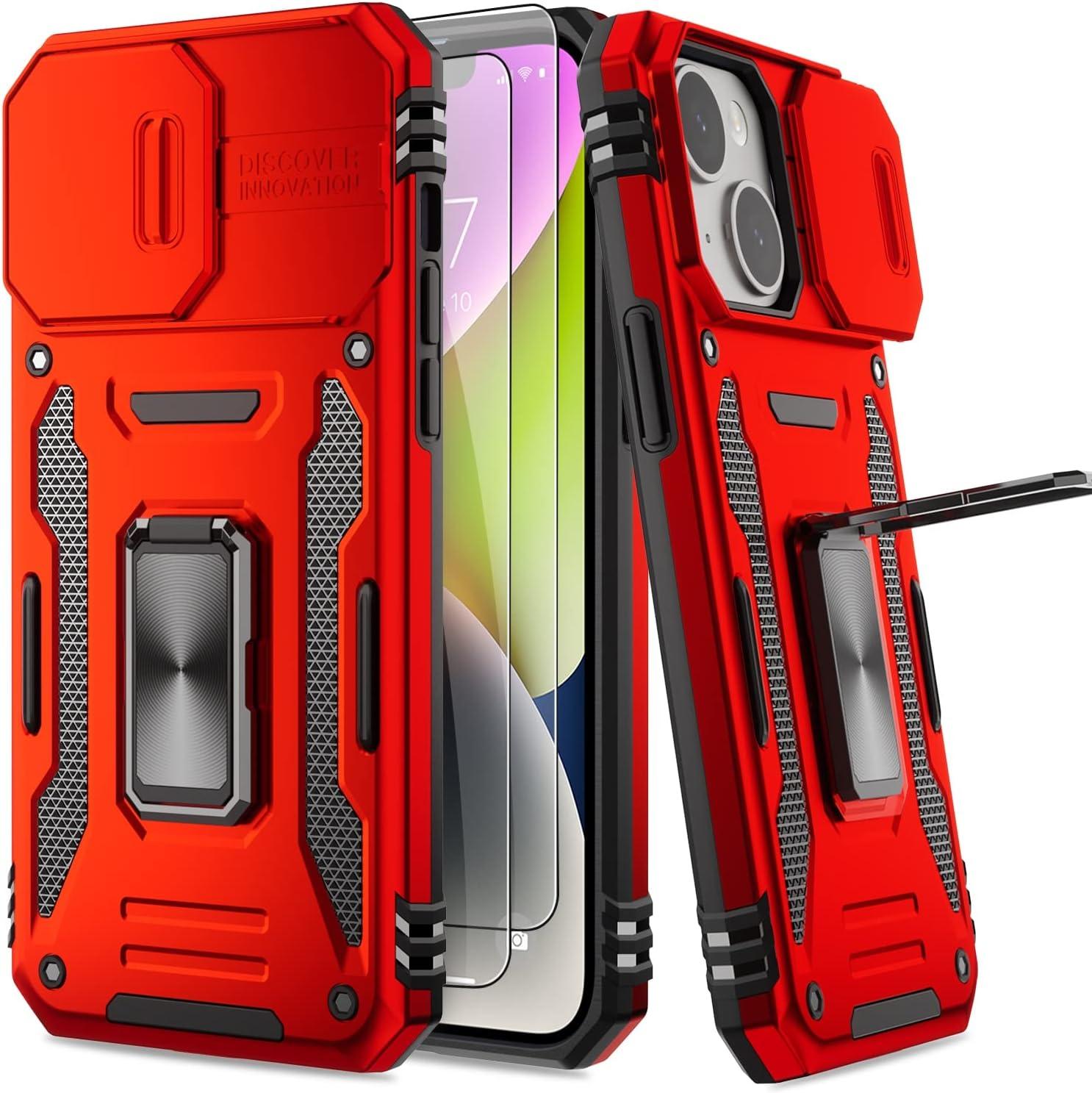 Sliding Cover vs. Kickstand: AUPAI iPhone 14 Case Showdown...Red Surprise!