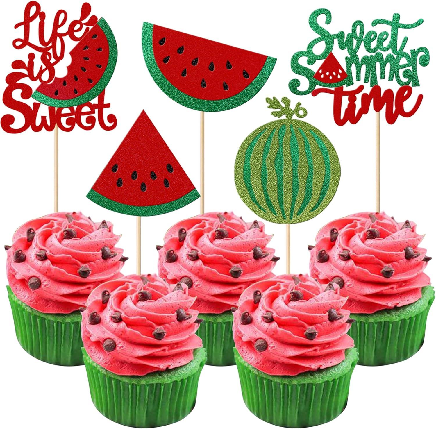Surprising Insight: Tested Glitter Toppers Versus Watermelon Cakes... Perfect Shower Pick!