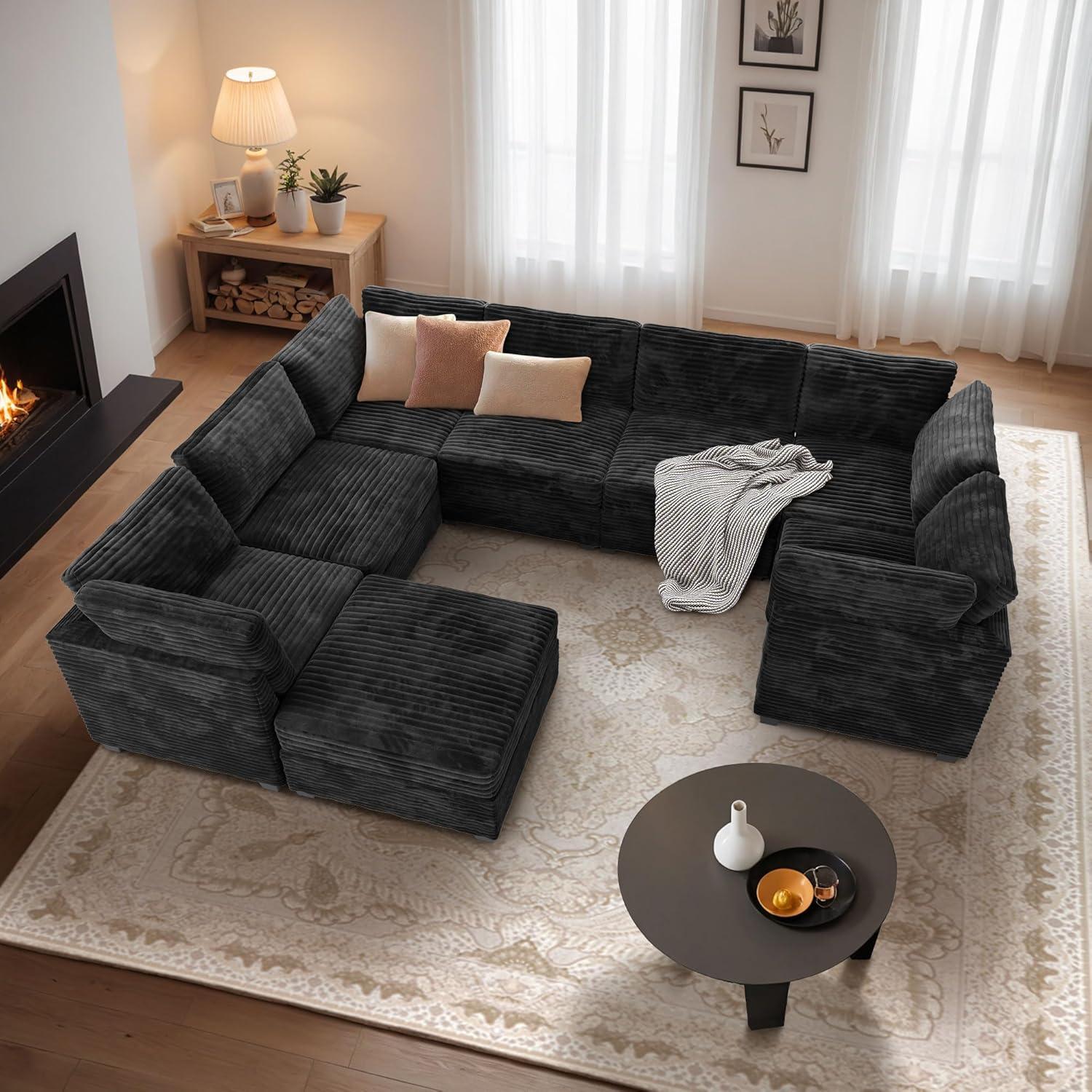 Modular Versus Chaise: 8-Seat Comfy Cloud Sofa Test… Living Room Love!