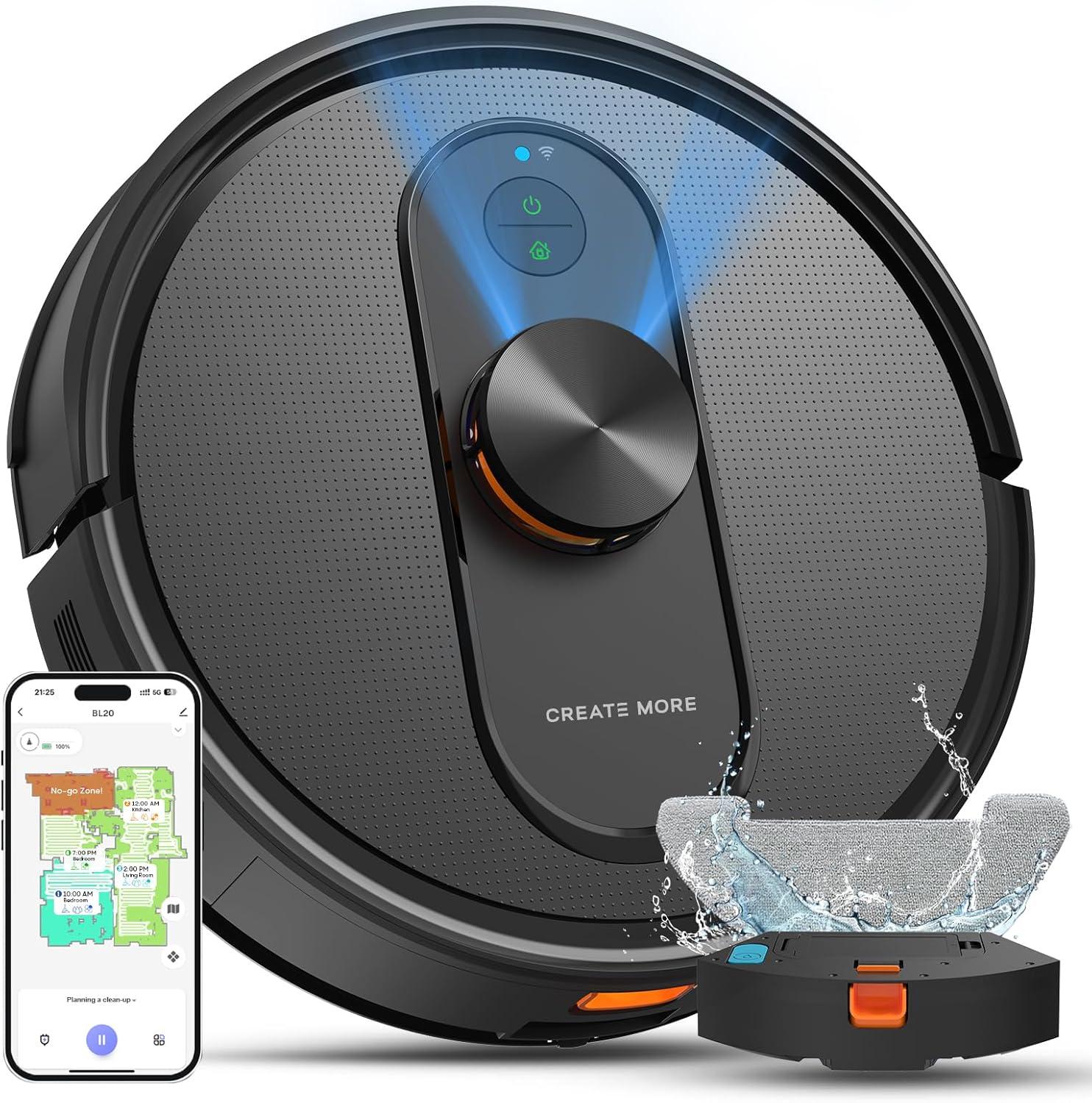 Robotic Vac mapped...vsLiDAR vs5000Pa compare pet hair vsAlexa