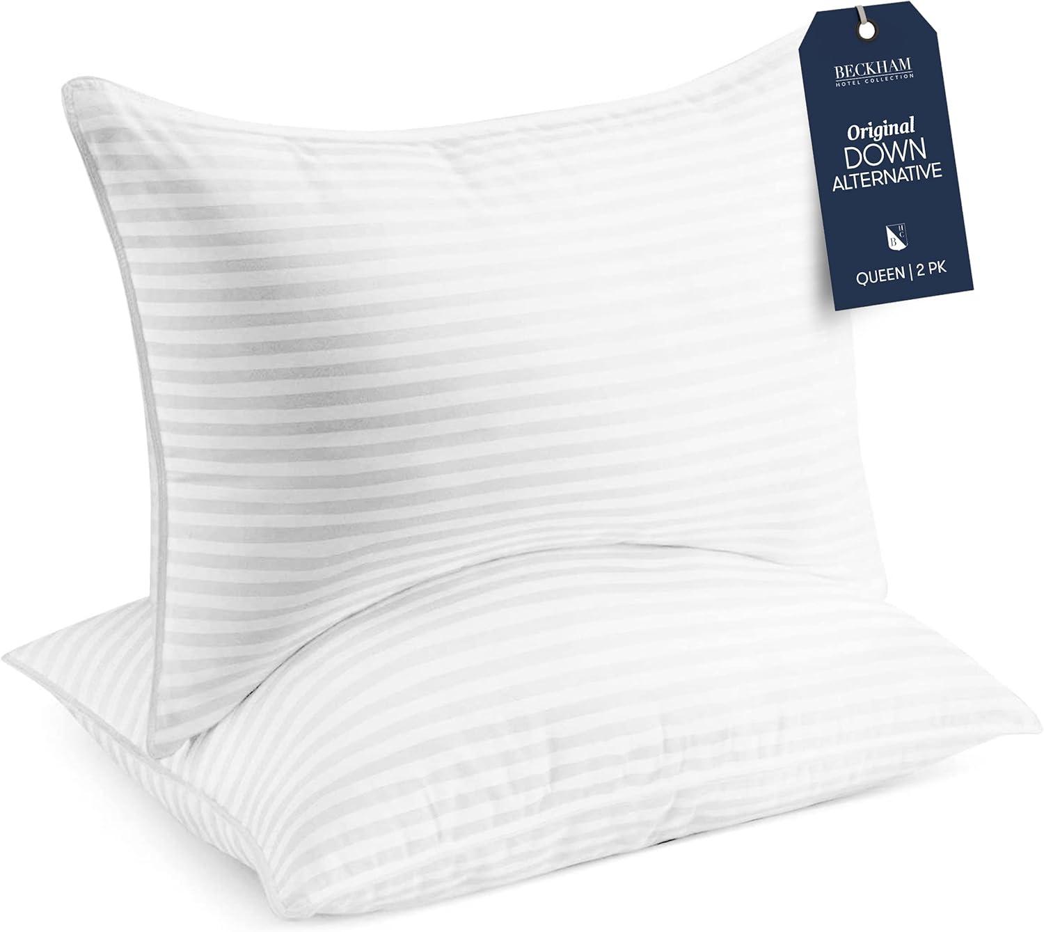 Beckham pillows: tested comfort... Perfect for sleepers, down alternative luxury!