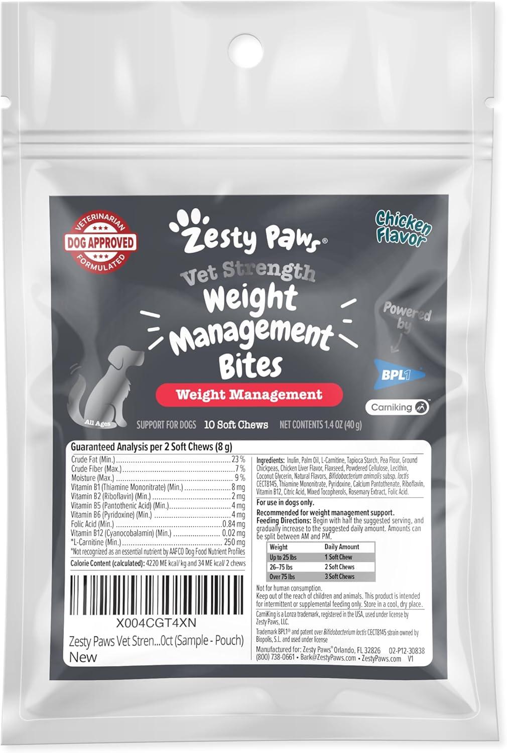 Zesty Paws Vet Strength vs. Chicken Bites... Weight Management Compared, Vet-Trusted Insight