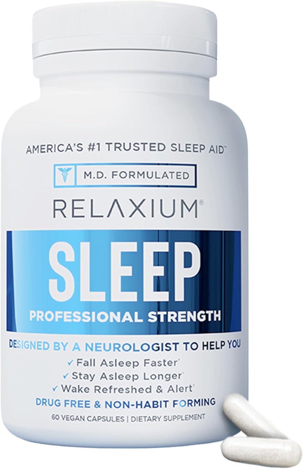 Relaxium vs. Dietary Aid: Surprising Sleep Test… 60 Capsules, Non-Habit Forming
