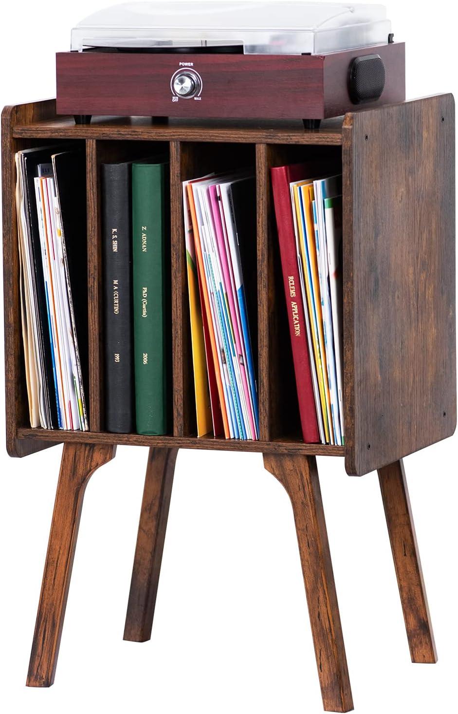 Mid-Century tested vinyl holder stand: 4 cabinets, 100 albums… Storage unit meets stunning use case