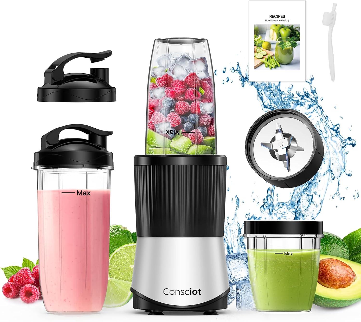 Consciot CB08's 3 To-Go Cups Tested: 900W Blending for Baby Food & Frozen Drinks (Snowy Smoothie Showdown!)