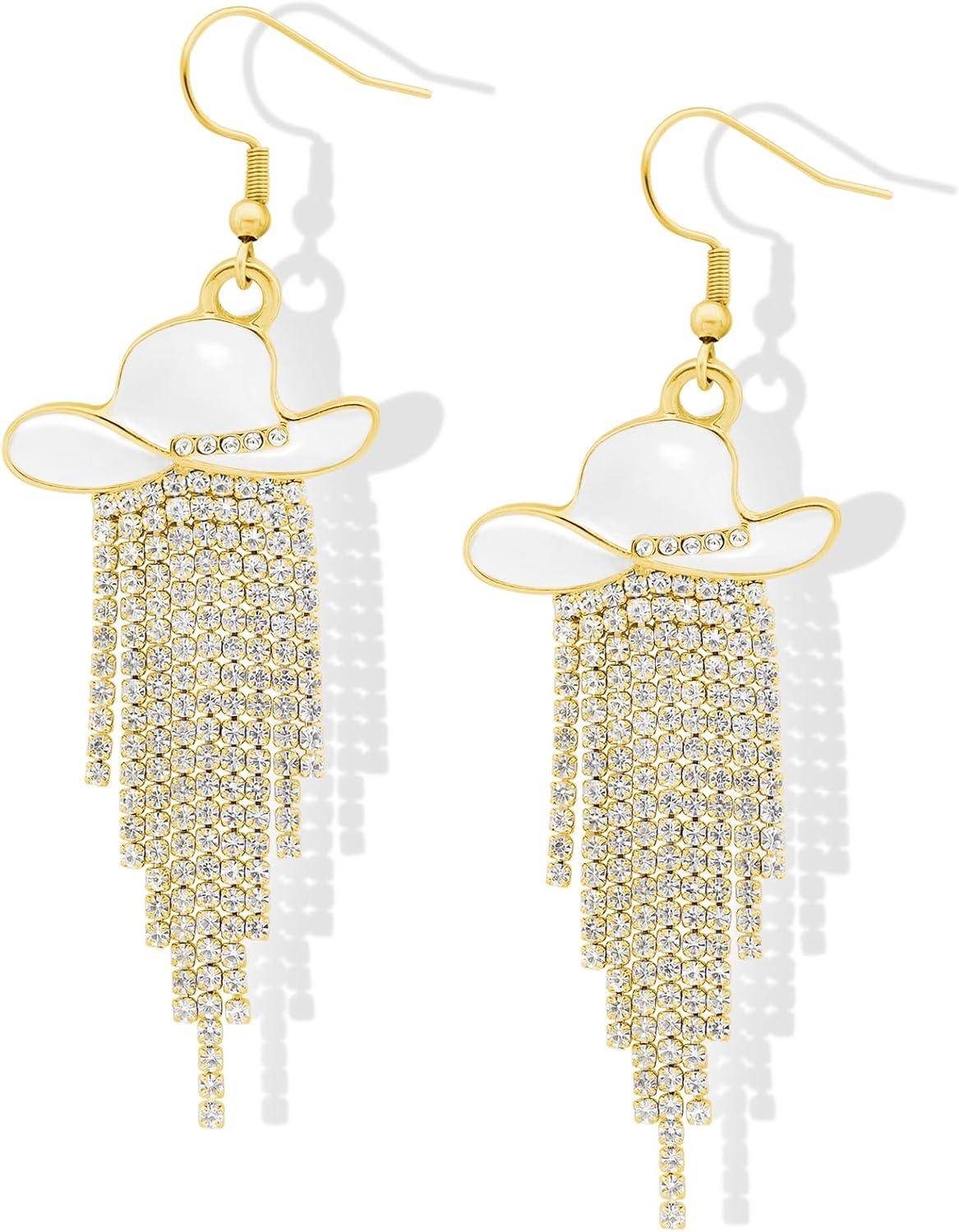 Tested: Wide-Brimmed Straw, Engraved Navy, Adjustable Suede, Shapeable Design, Sparkly Rhinestone Tassels for Women's Hats