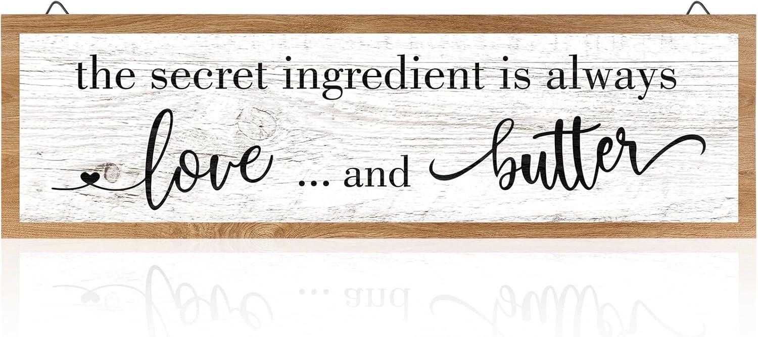 Funny Farmhouse Wall Decor: Surprising Light Brown Love & Butter Tested
