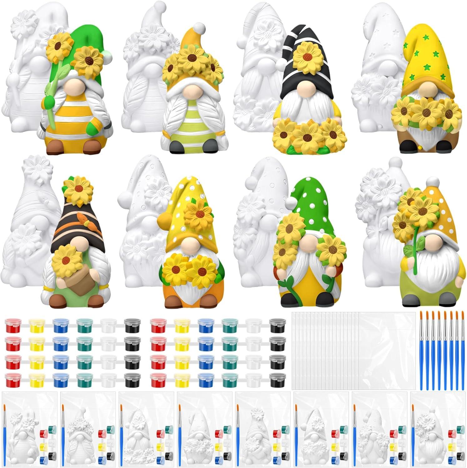 Versus: Pre-Painted Gnome Kits vs DIY Brush Palettes (Surprising Craft Fun for Boys & Girls)