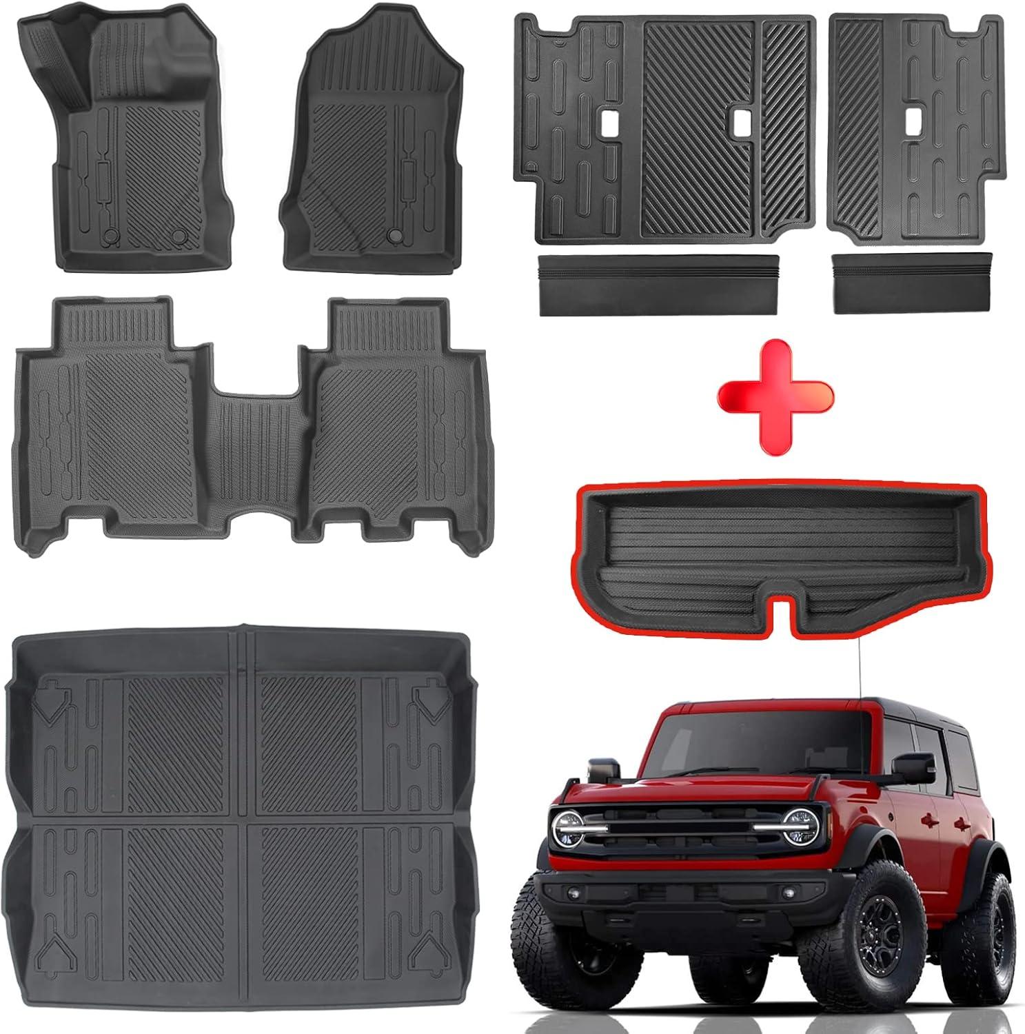 Tested Durability & Waterproof: Mabett Interior Mats for Ford Bronco 4-Door 2021-2024