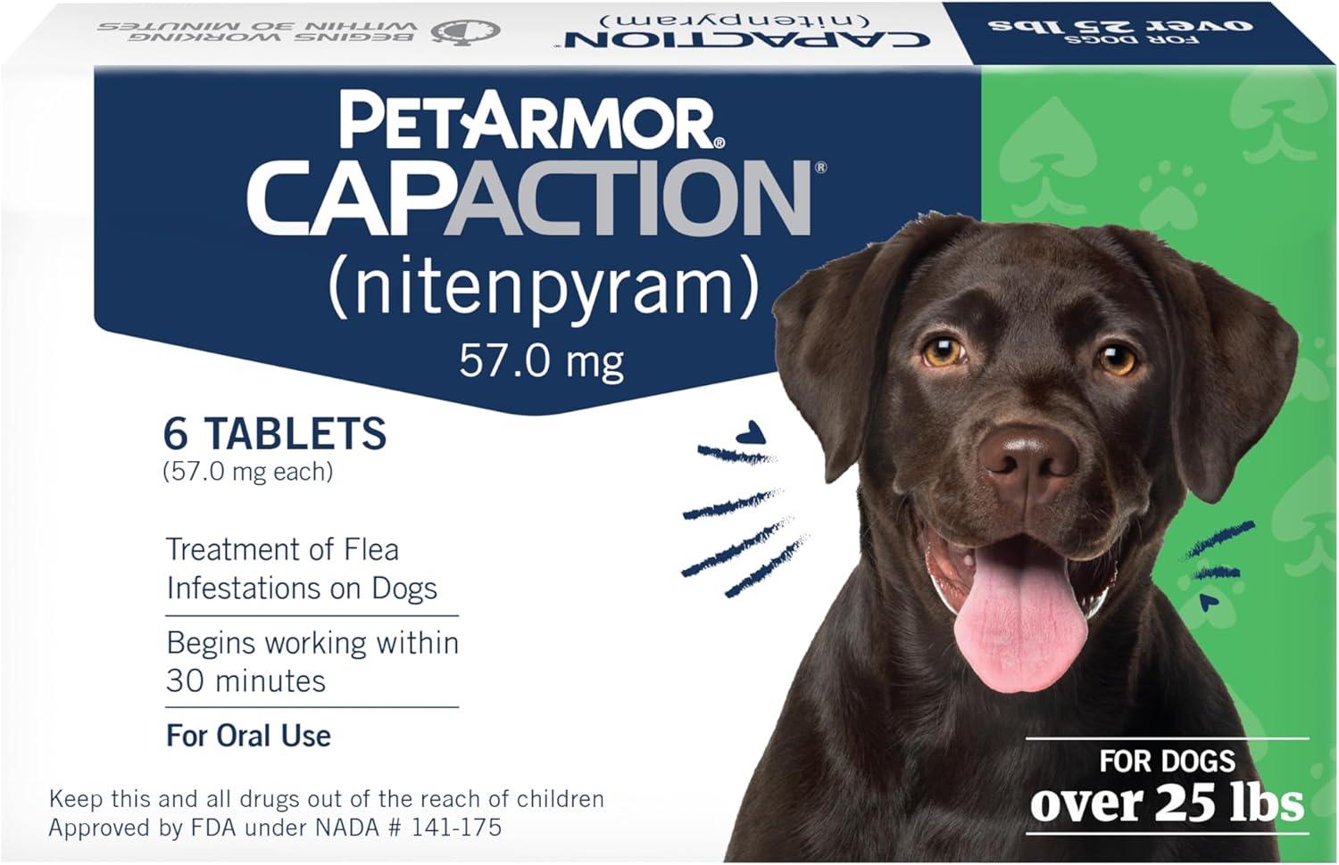 PetArmor CAPACTION: 30-Minute Flea Kill (tested, 6 Doses) - Summer's Best for Big Dogs