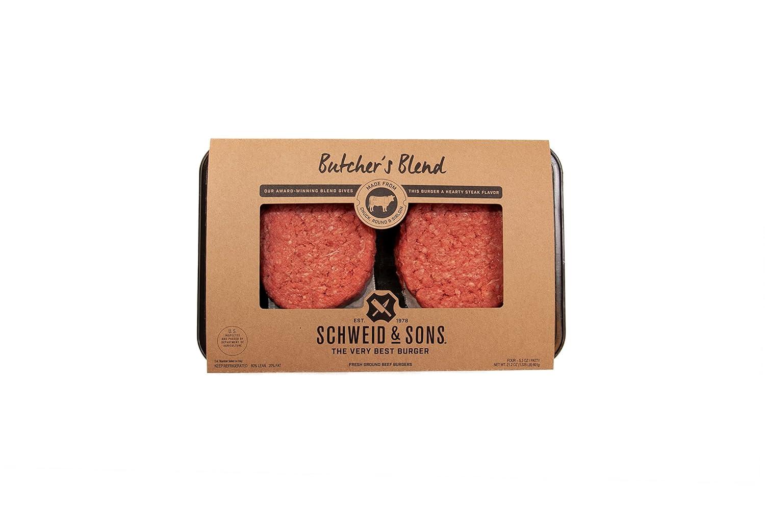 Schweid's Butcher's Blend Tested: Surprising Flavor in 80% Lean Pack (4 Burgers)