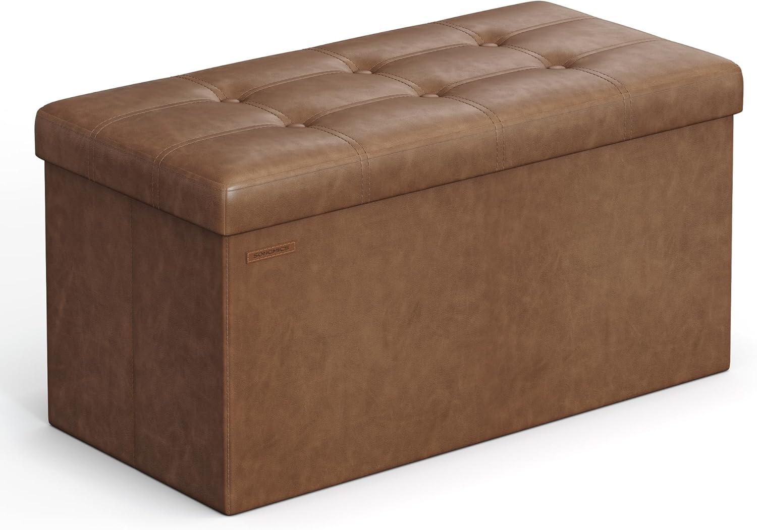 Surprising Space-Saver Tested: SONGMICS Mazie Folding Storage Ottoman Bench for Living Room