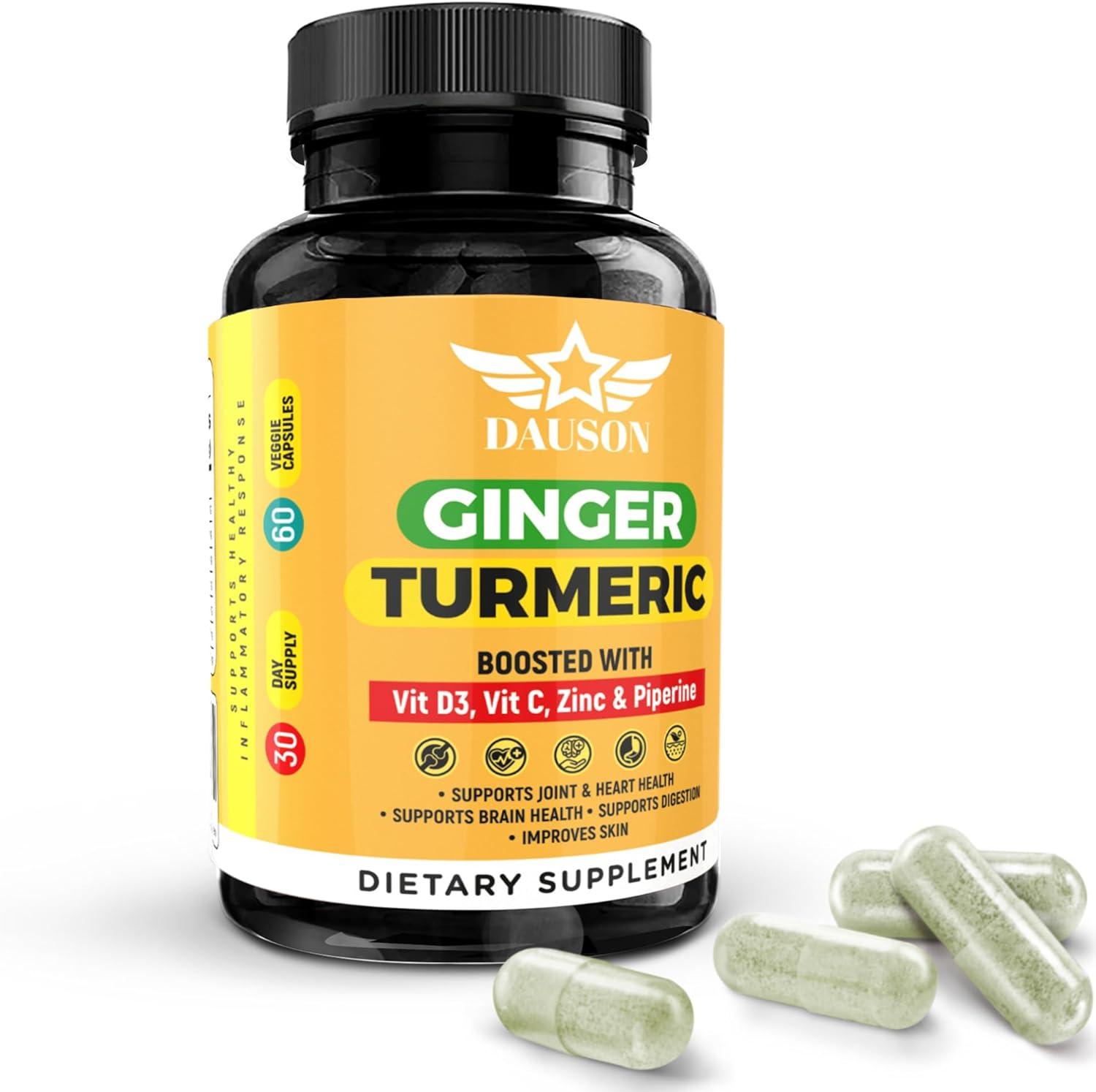 Surprising Joint, Gut & Skin Boost: Ginger Turmeric + Piperine, D3, C, Zinc & Orange
