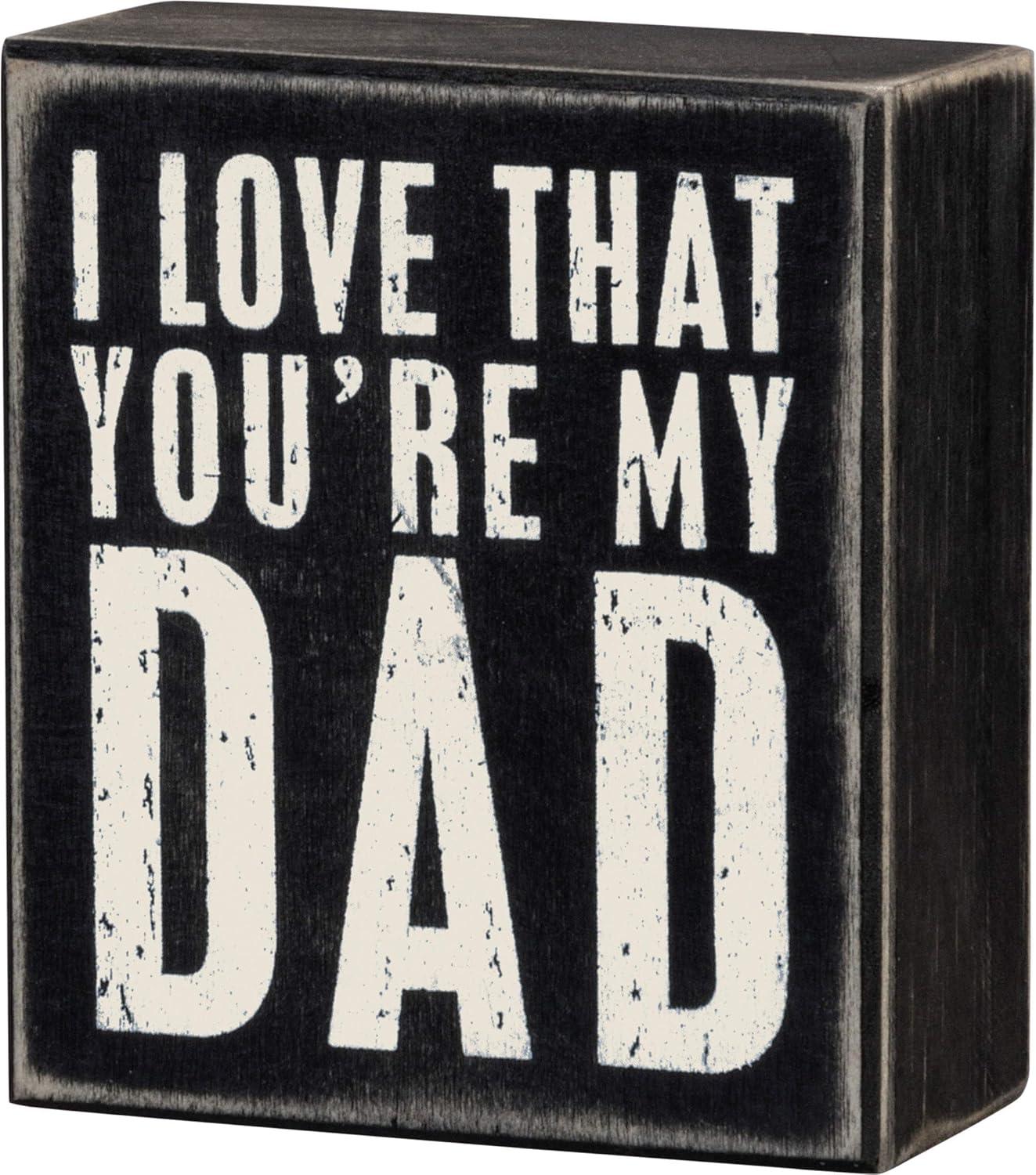 Creative vs. Neutral: 19444 Box Sign's 3.5" x 4" Dad Message in 2023