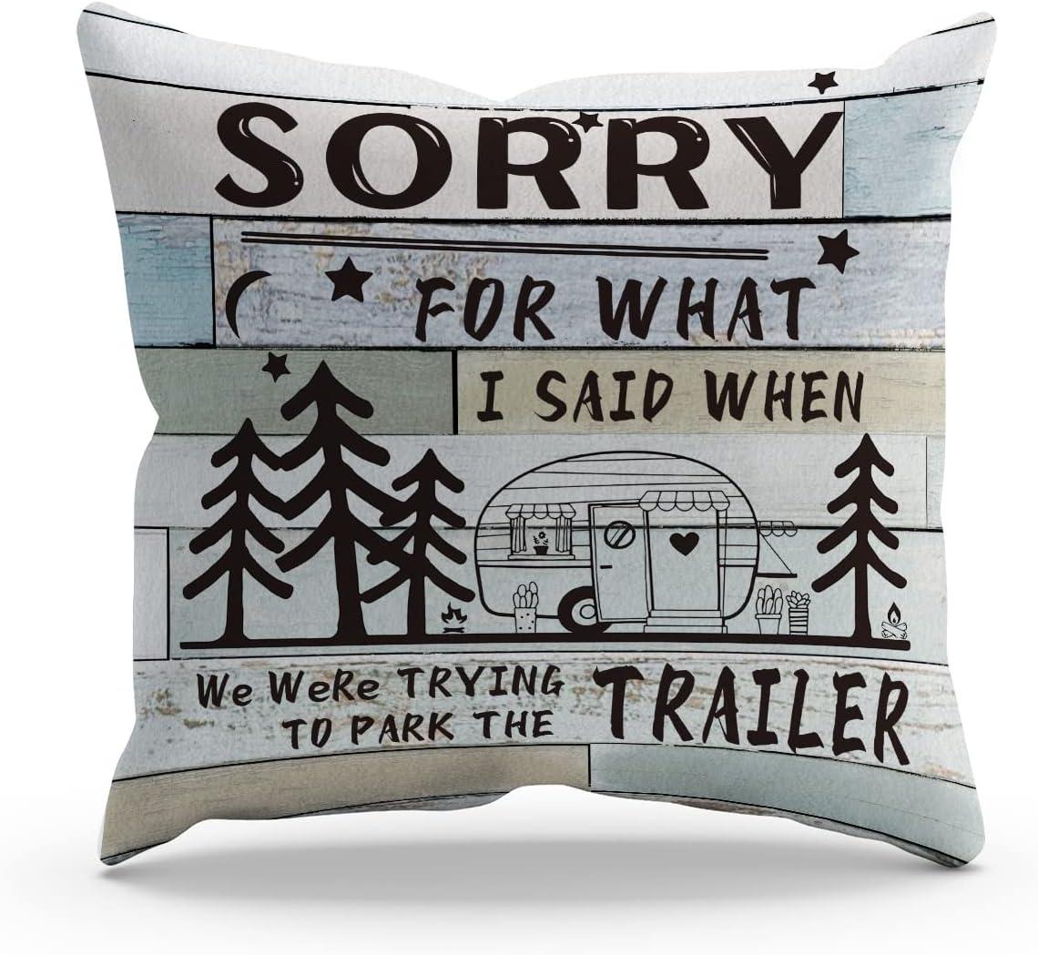 Camping Theme Throw Pillow vs. Standard Cover: Tested for Parking Woes