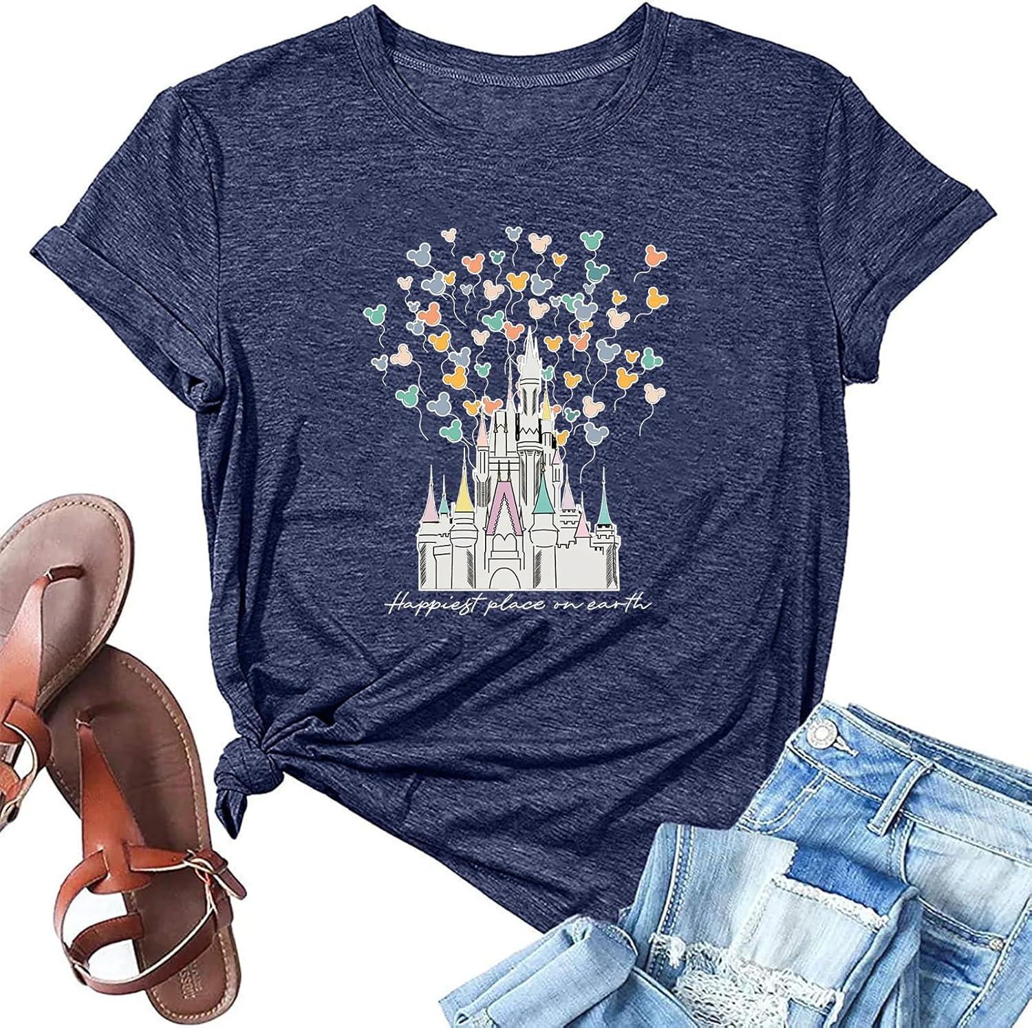 Women's T-Shirt Showdown: Magic Kingdom Themed vs. Castle Flower Graphic Tested