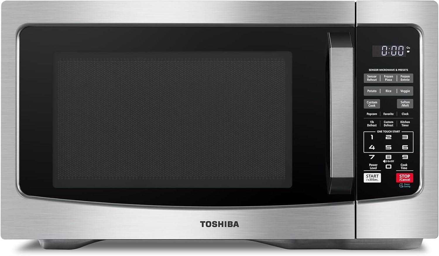 Toshiba EM131A5C-SS Microwave Showdown: 1.2 Cu Ft, Smart Humidity Sensor, ECO Mode