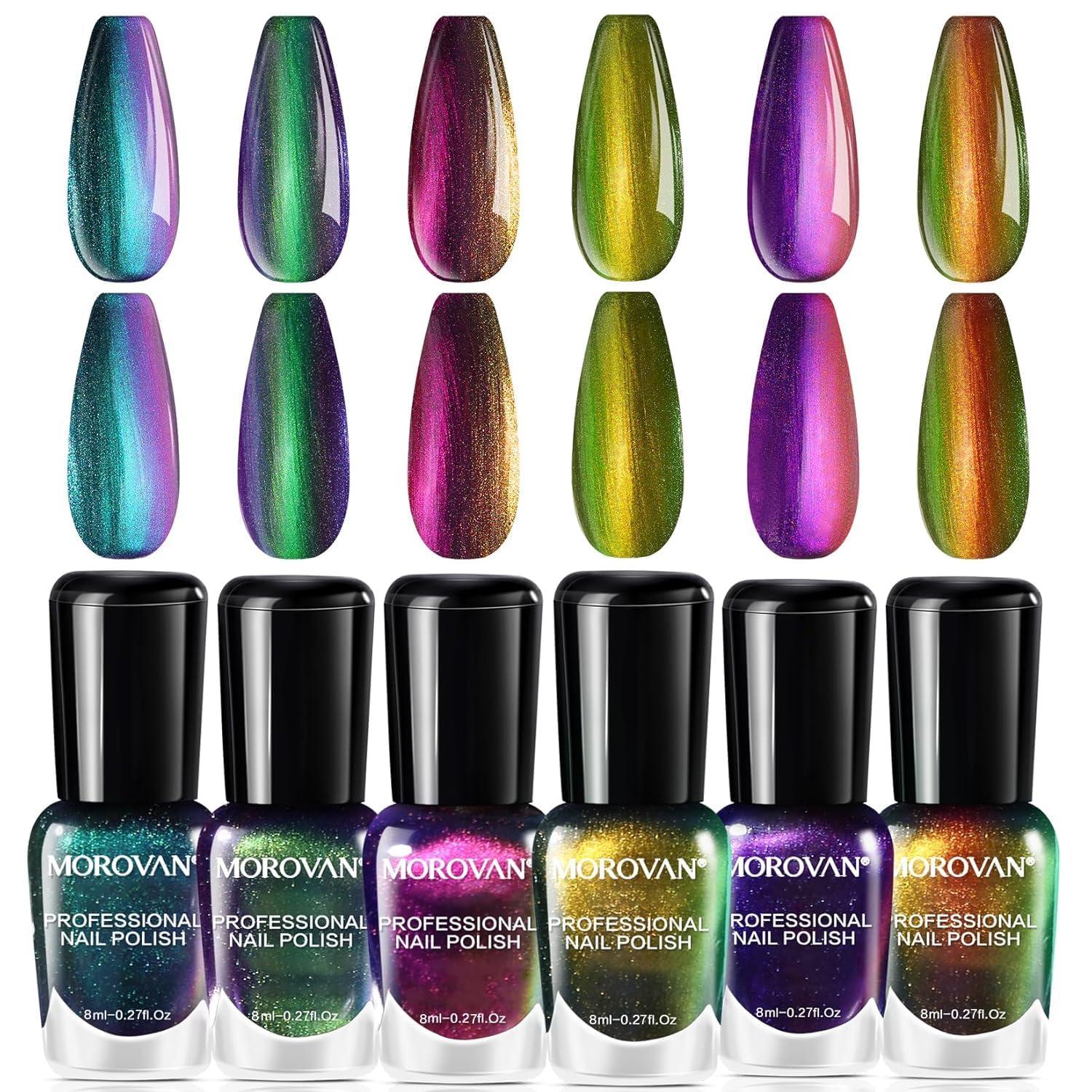 Tested: Morovan Holographic Nail Polish Set Meets Air Dry & Trending Glitter Needs