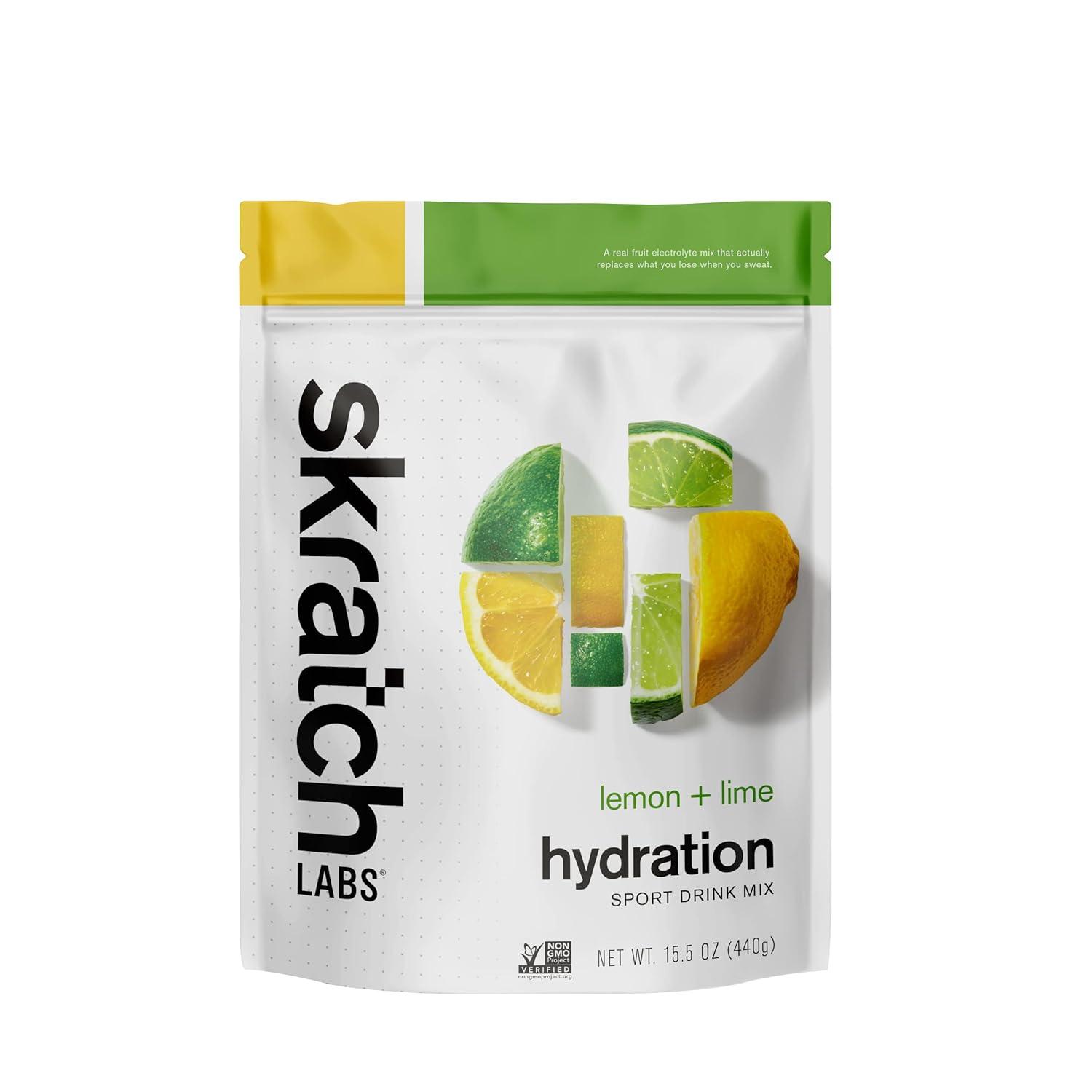 Skratch Labs Hydration Powder Showdown: Lemon-Lime, 20 Servings, & Non-GMO Tested for Endurance