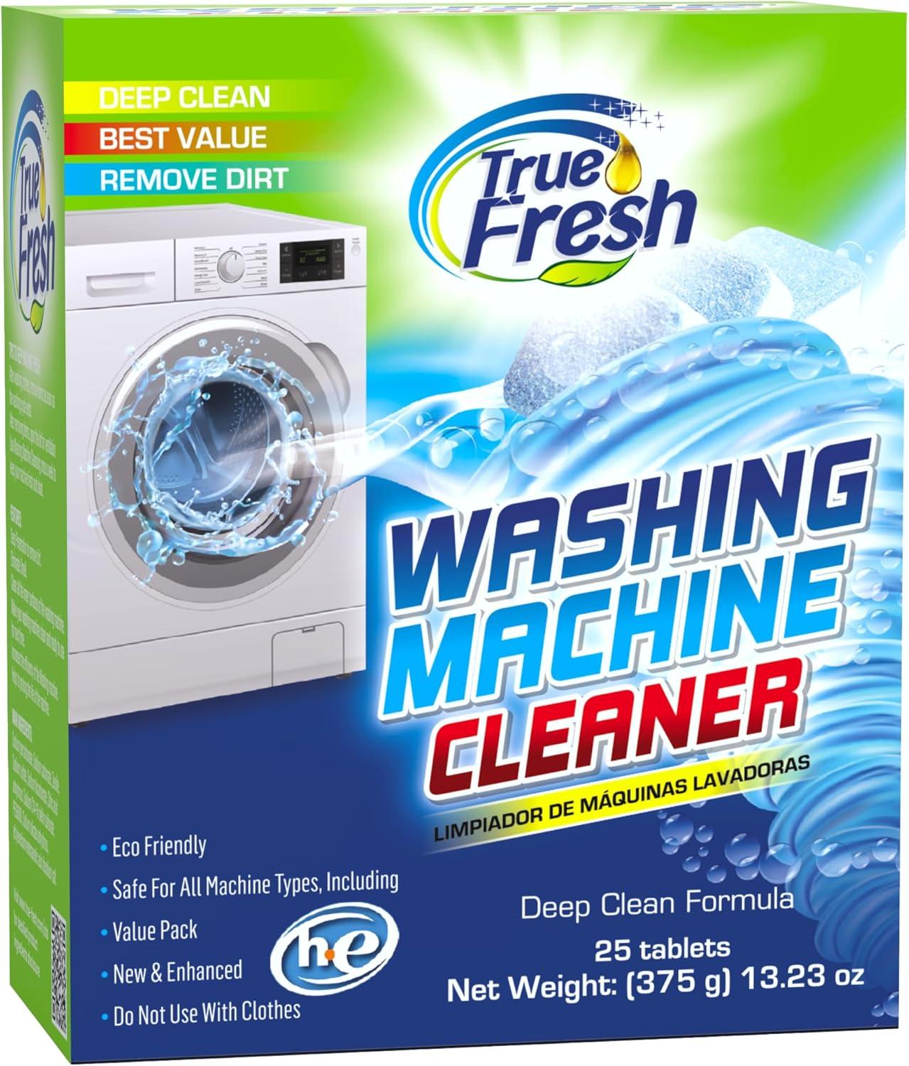 True Fresh Washing Machine Cleaner Tablets: Tested 25-Pack Deep Clean, Septic-Safe & Pet Hair Fix