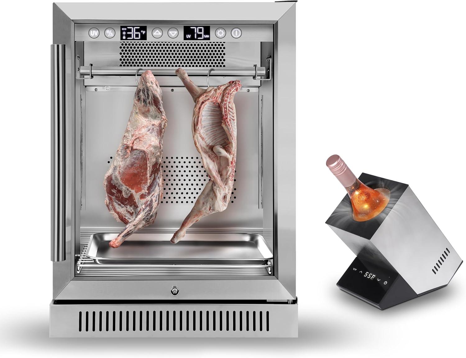 Cobalance Dry Aging Fridge vs. Freezer: 24" Size Showdown for Home Chefs...66lbs Capacity Tested in 21-47 Days?