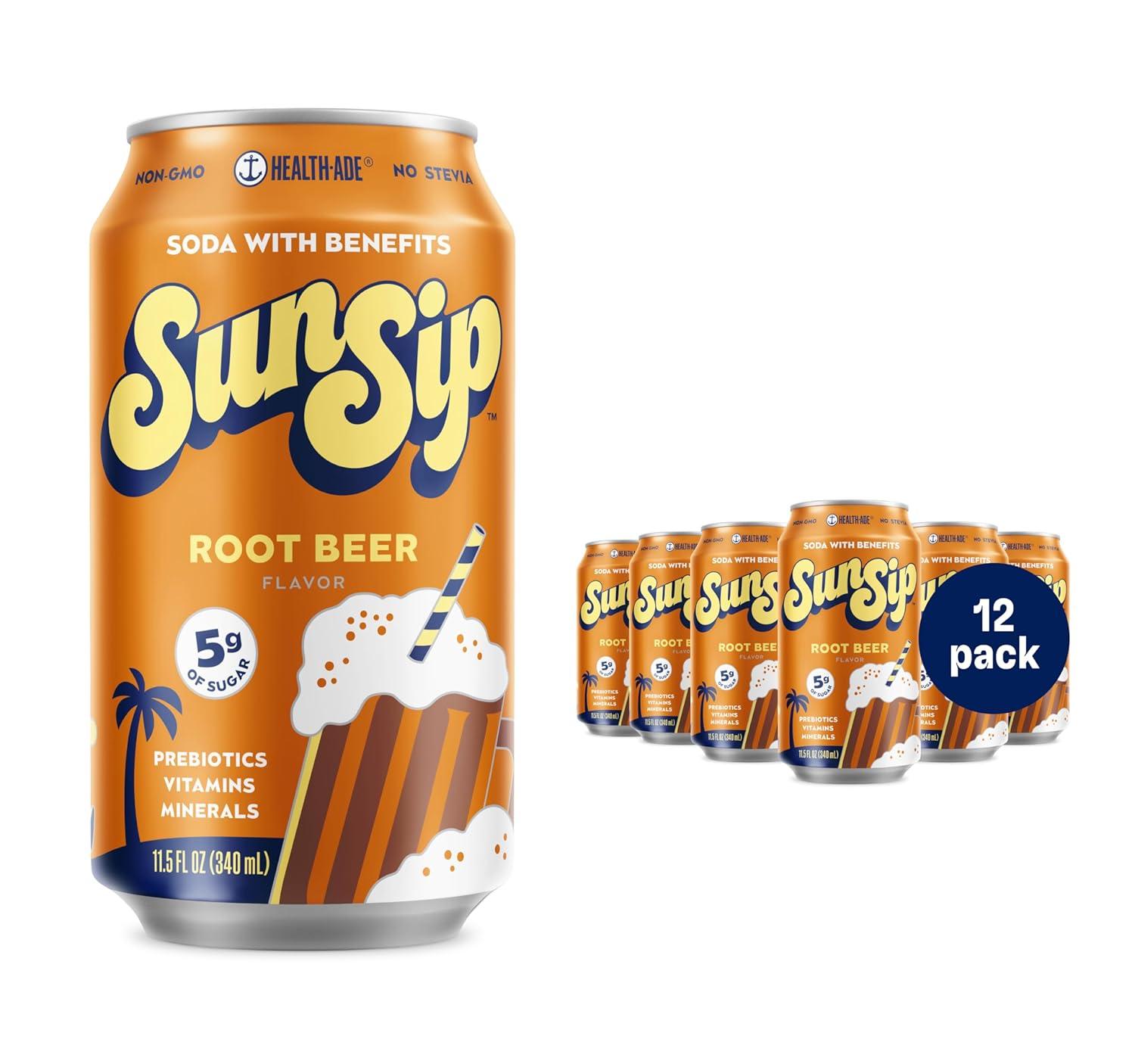 SunSip Prebiotic Soda vs 12-Pack Root Beer: Surprising Gut Health Boost