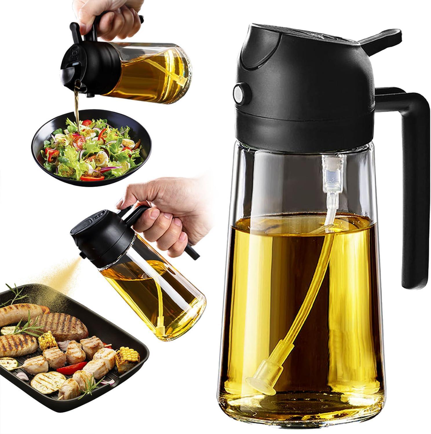 Surprising Precision: 2-In-1 Olive Oil Sprayer for Healthy Cooking