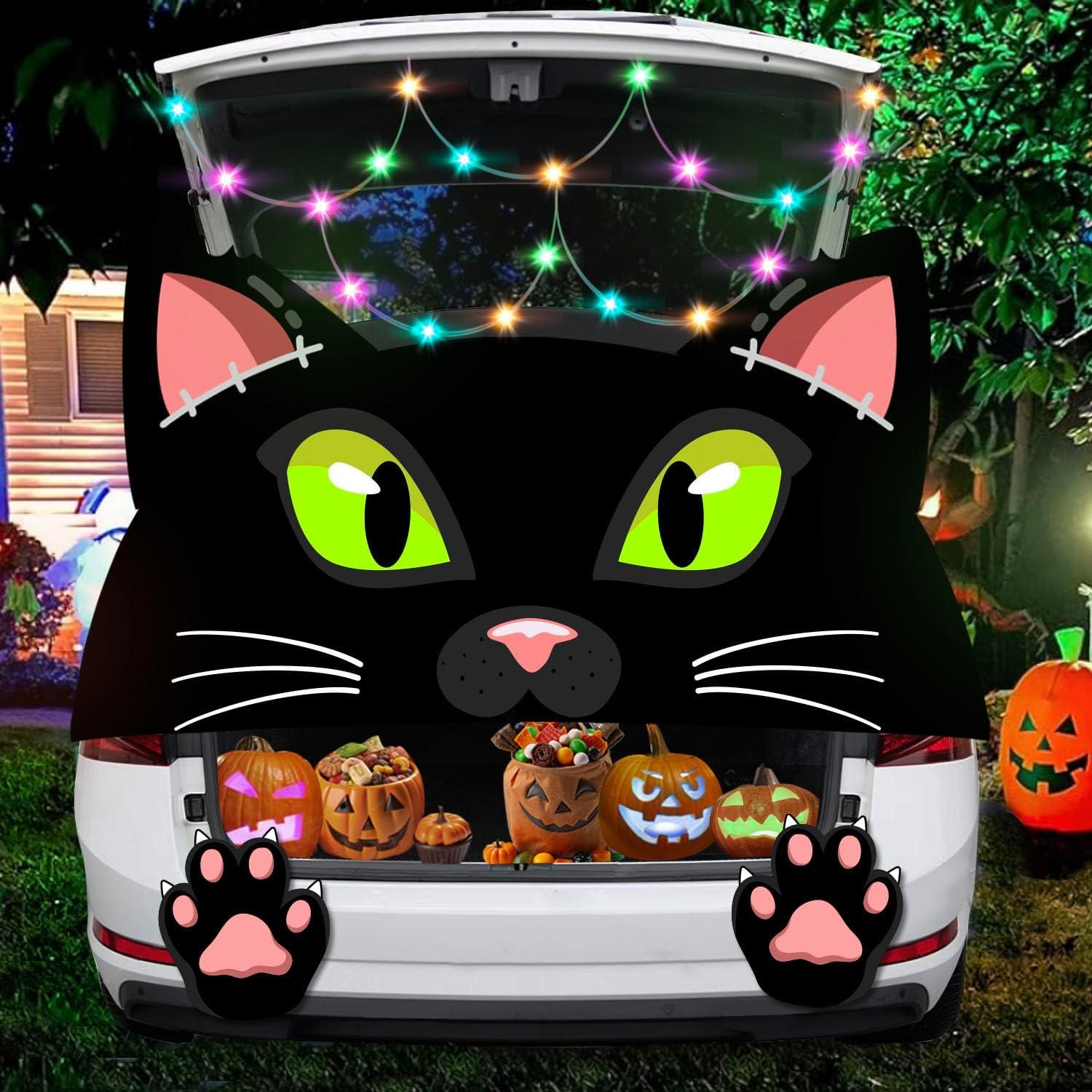 Halloween Decor Showdown: Trunk-or-Treat Lights vs Black Cat Elegance
