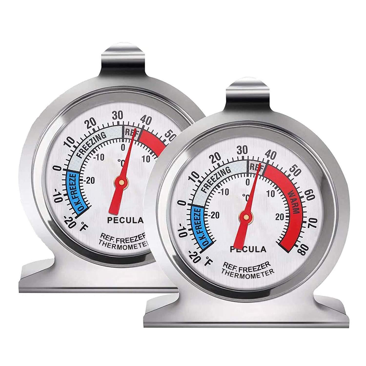 Fridge Thermometer Showdown: 2-Pack Red Dial vs 12-Pack Plastic-Steel Durability