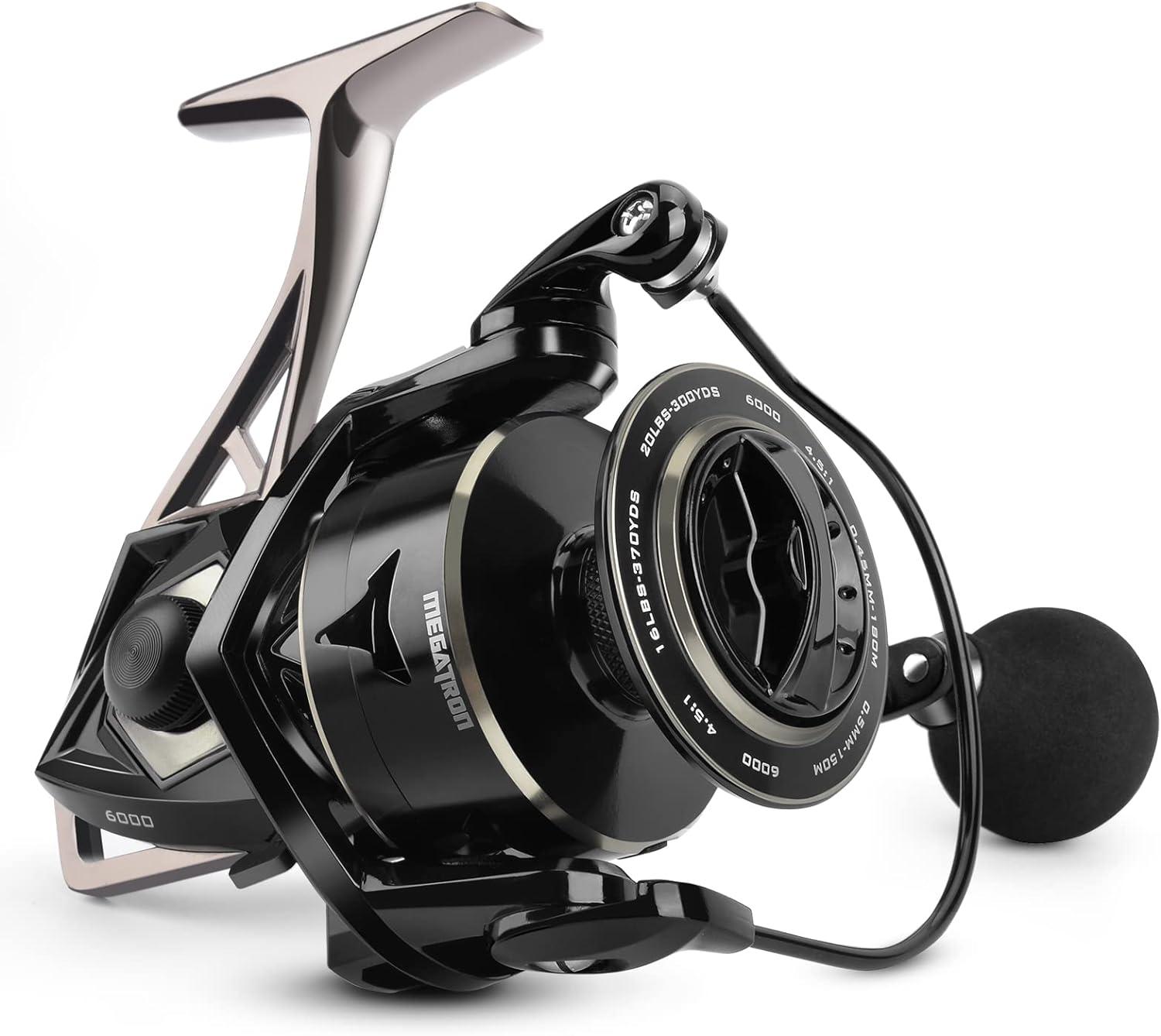 KastKing Megatron Spinning Reel Showdown: Saltwater, 30lbs Drag, Alu Frame, Dual BB & CNC Spool