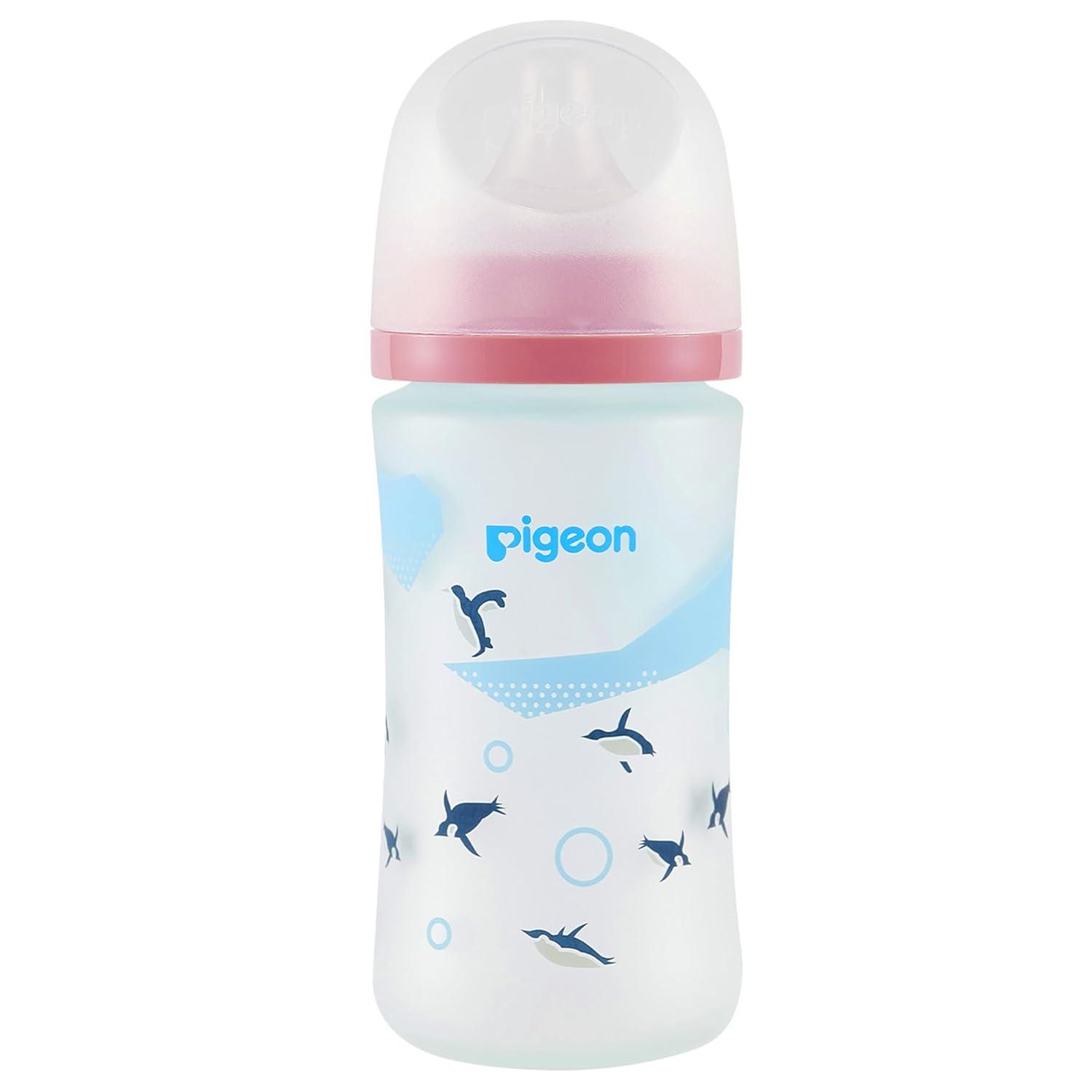 Pigeon Bottle (Glass Inside, Silicone Outside) Tested: Surprising Wide Neck & Streamlined Body for Easy Cleaning in Baby Essentials