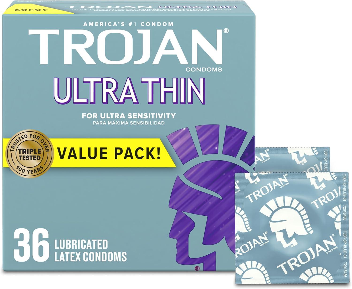 TROJAN Ultra Thin… Showdown with USA's #1 Lubricated Pack (36 Count)?