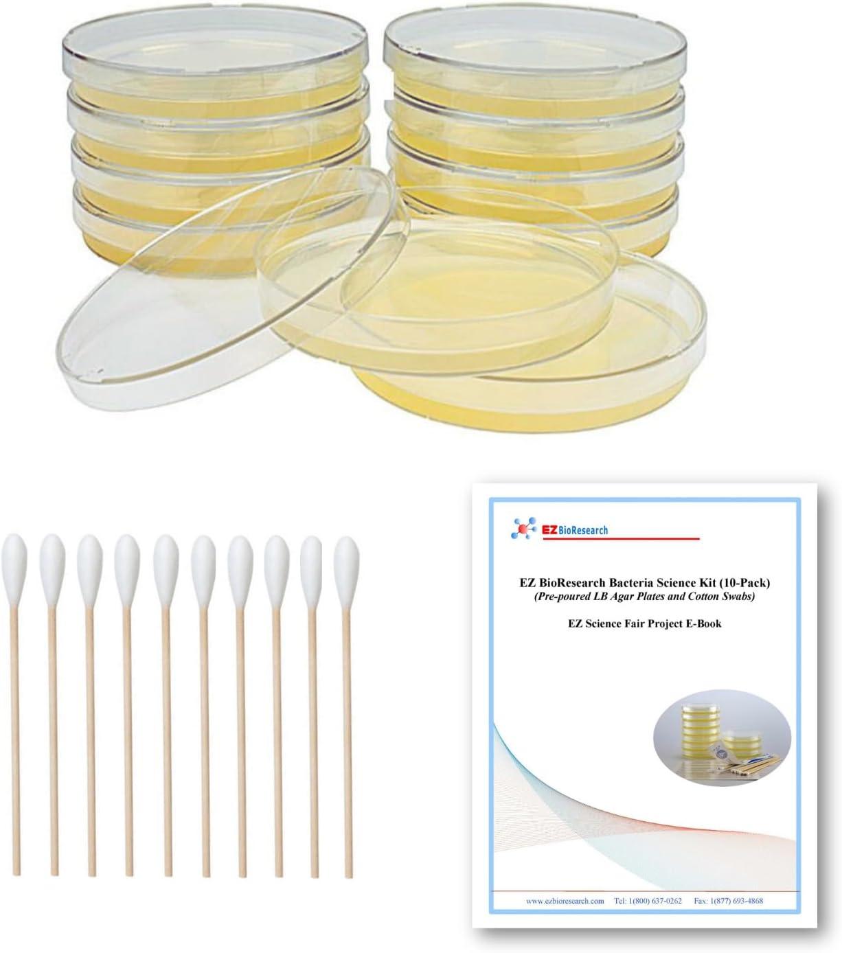 Surprising Tested Kit:Bacteria Science Kit IV's LB-Agar Plates & Free E-Book