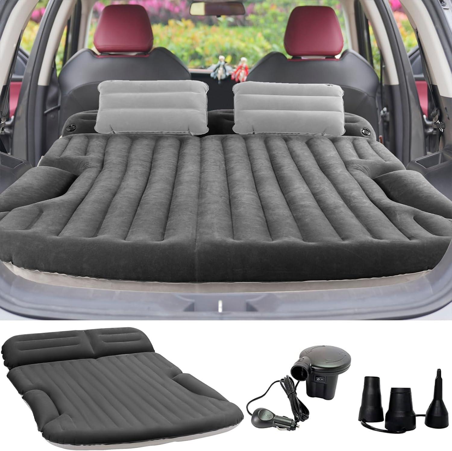 KMZ SUV Air Mattress: Thickened Flocking vs. Manual Pump Tested for Safe Travel