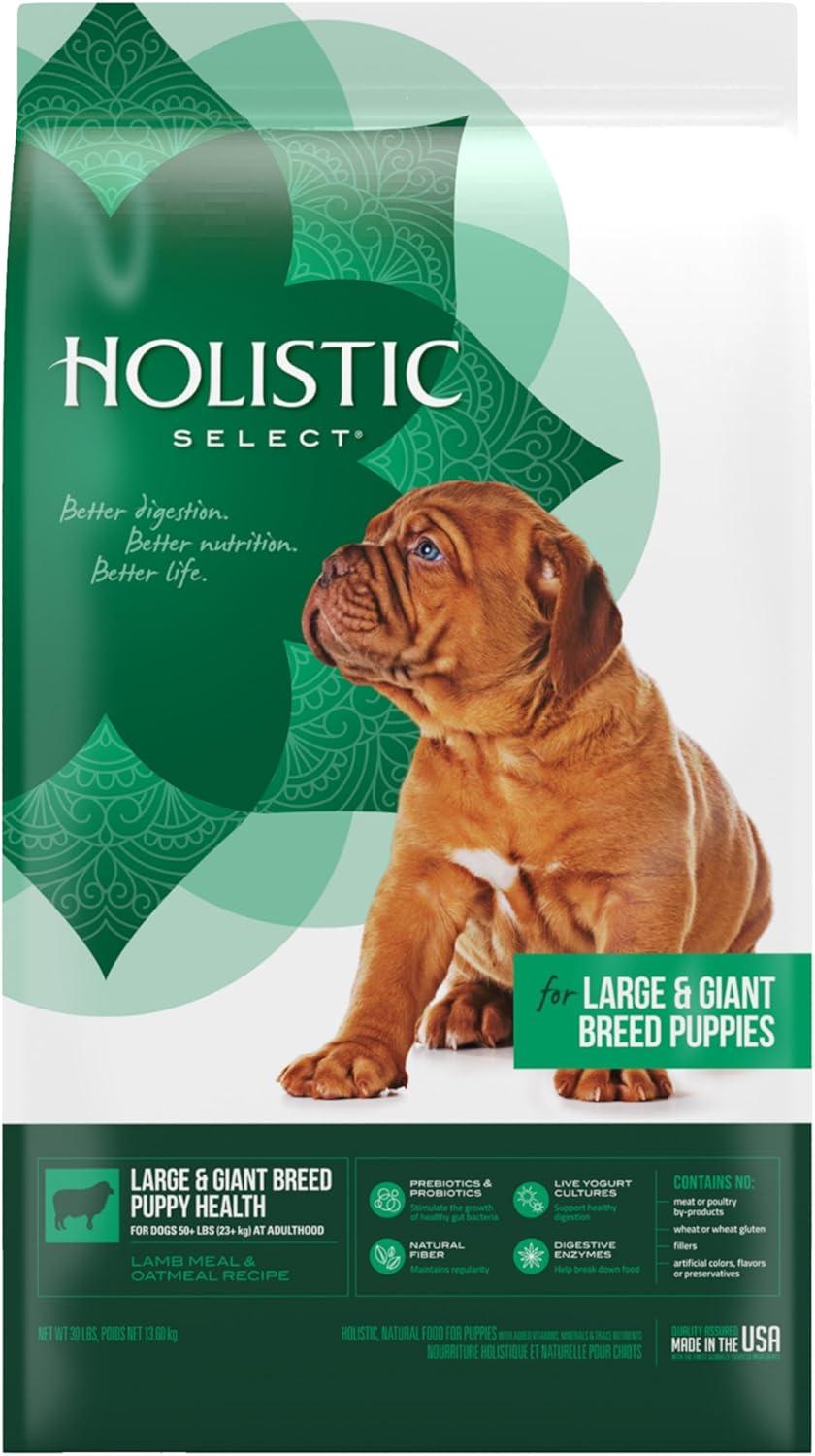 Natural Dry Dog Food Tested: 30-Pound Bag for Giant Puppies' Growth Needs
