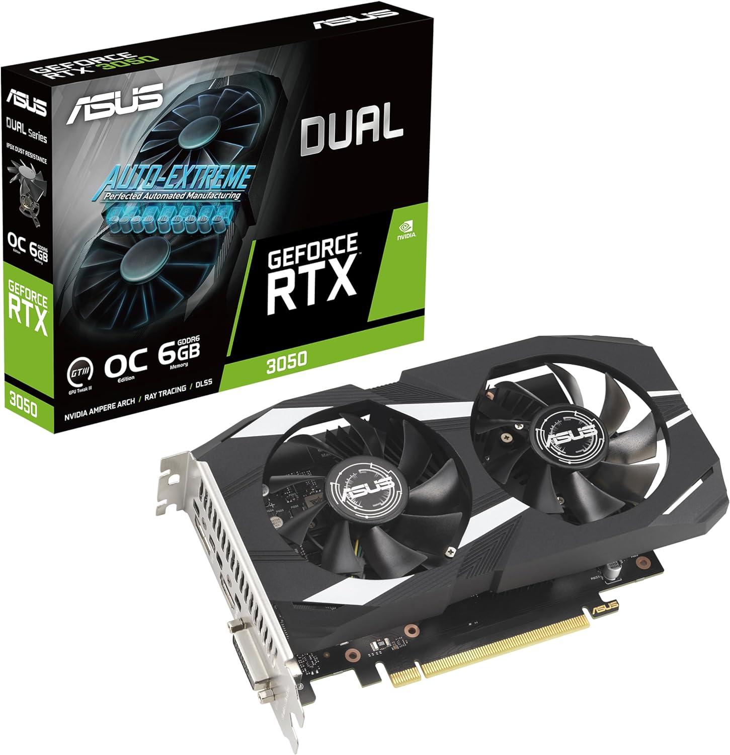 ASUS RTX 3050 Showdown: 0dB Silence, 6GB VRAM, HDMI 2.1, PCIe 4.0