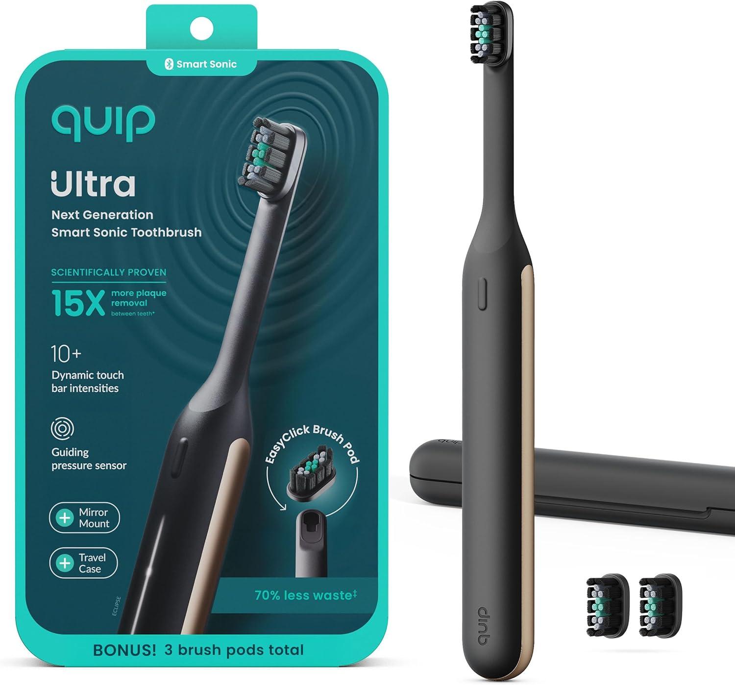 Quip Ultra's 30-Day Battery & Eclipse's Travel Case: Surprising Oral Care Efficiency