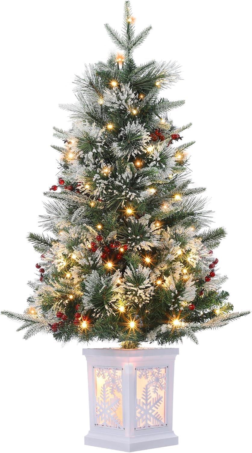 3ft Pre-Lit vs Nordic Spruce Tabletop Xmas Tree Showdown: 78 Led Lights & Snowflake Base Tested for Home