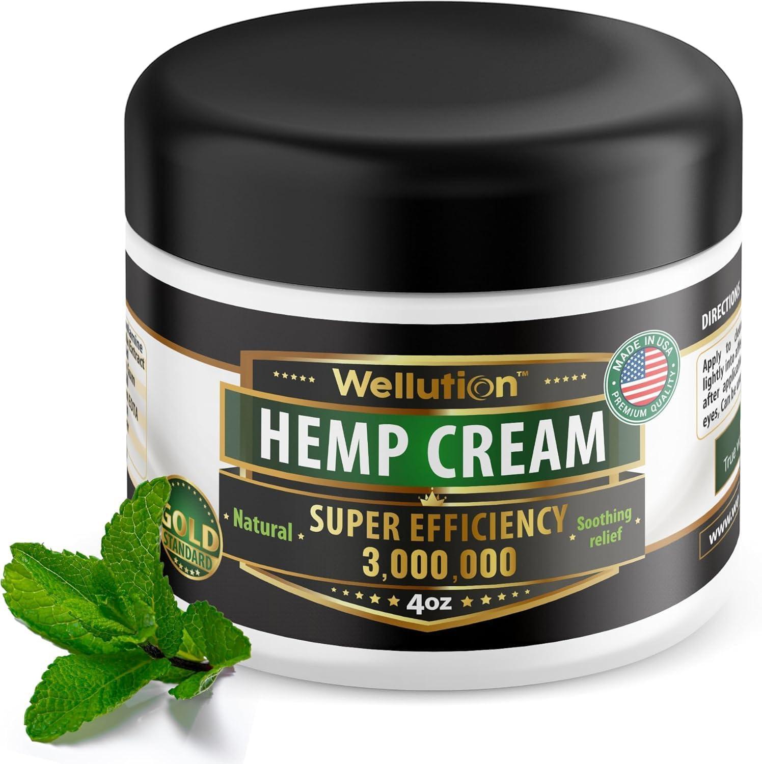 WELLUTION Hemp Cream-3,000,000 vs 4oz: Surprising Muscle Relief Tested 2024