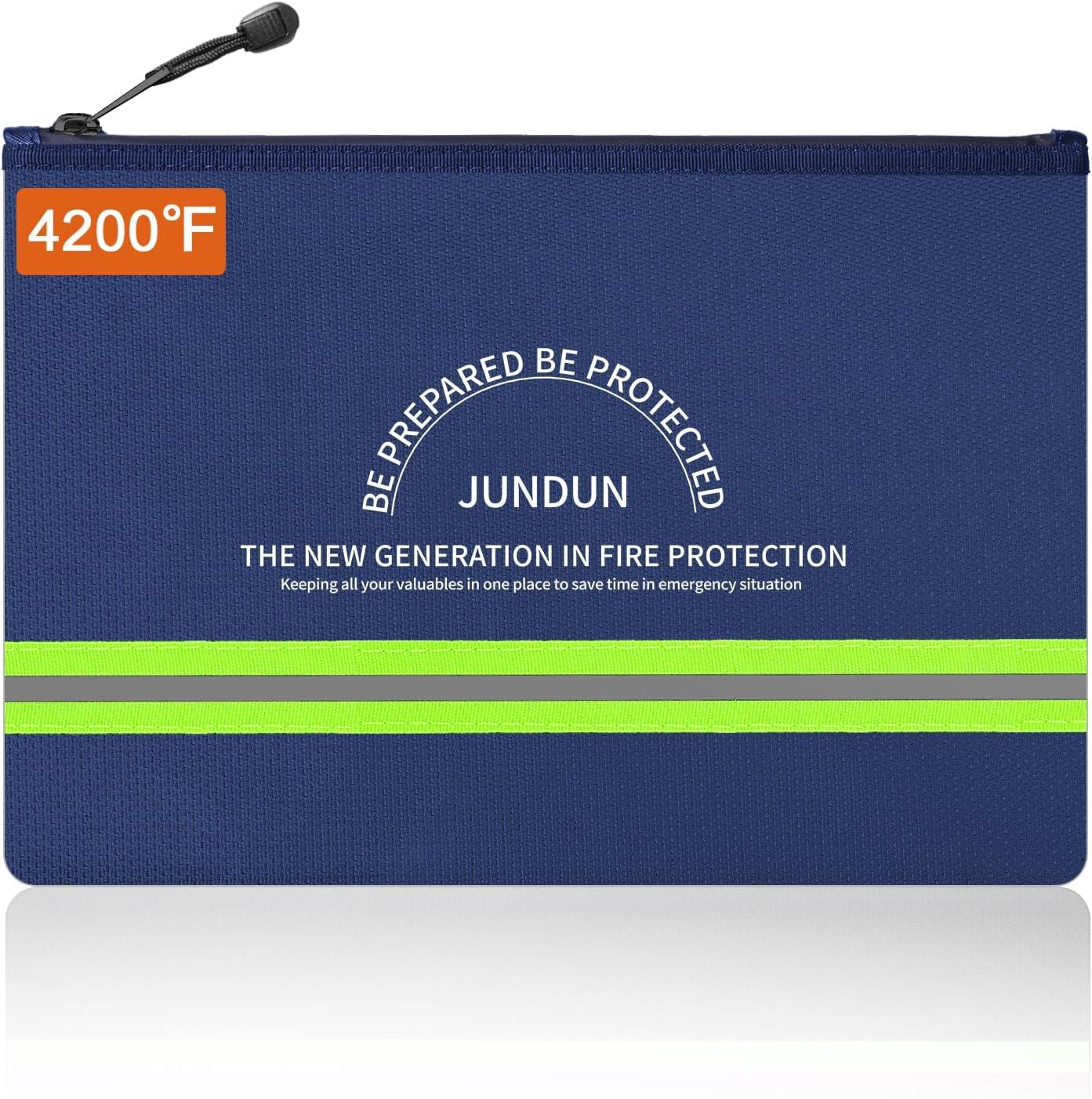 JUNDUN 14.2"x10.0" Fireproof Bag vs. Aluminum Foil Safe Pouch: Surprising Security Tested
